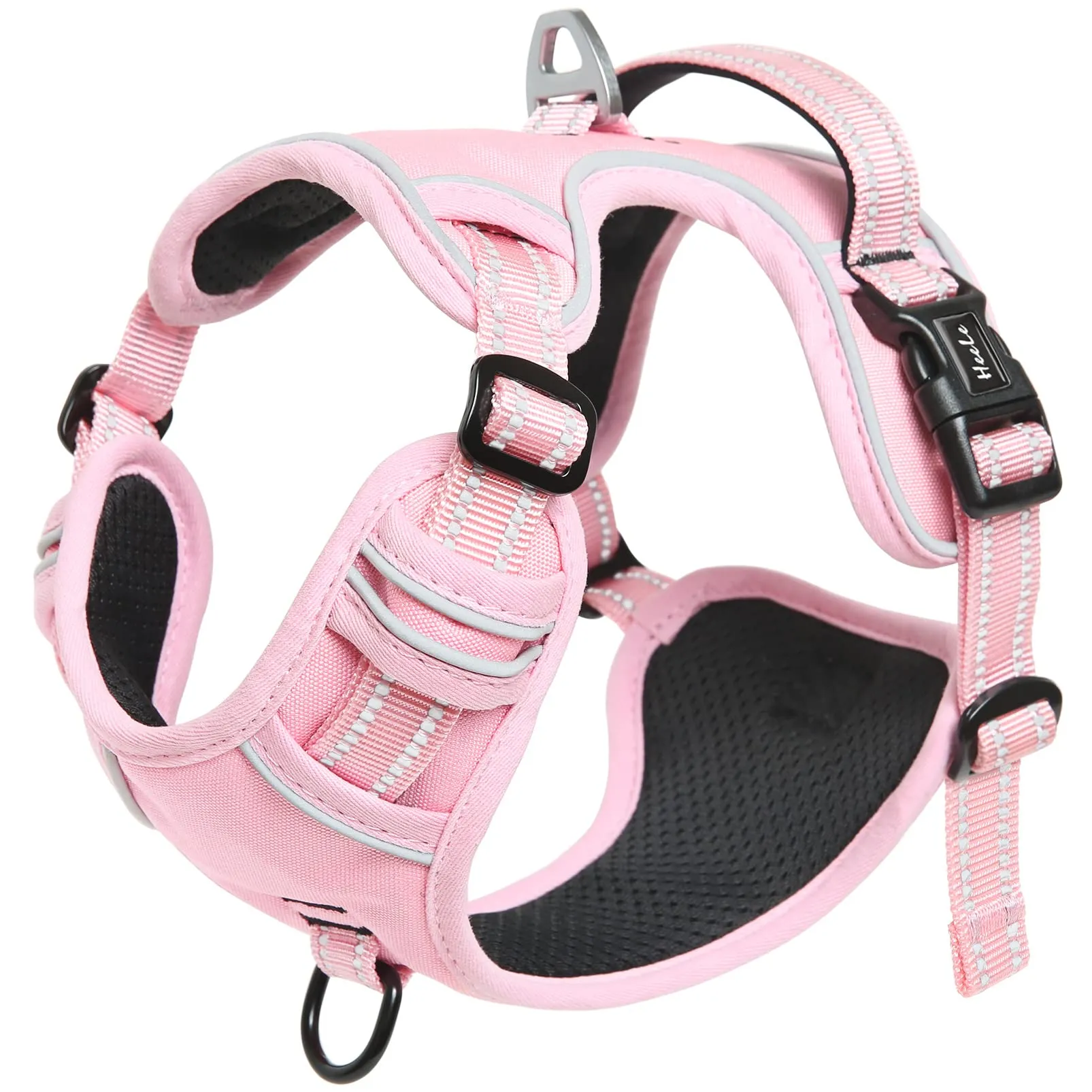 HEELE Pettorina per Cani No-pull con Manico Traspirante, Rosa Pallido, S - immagine 4