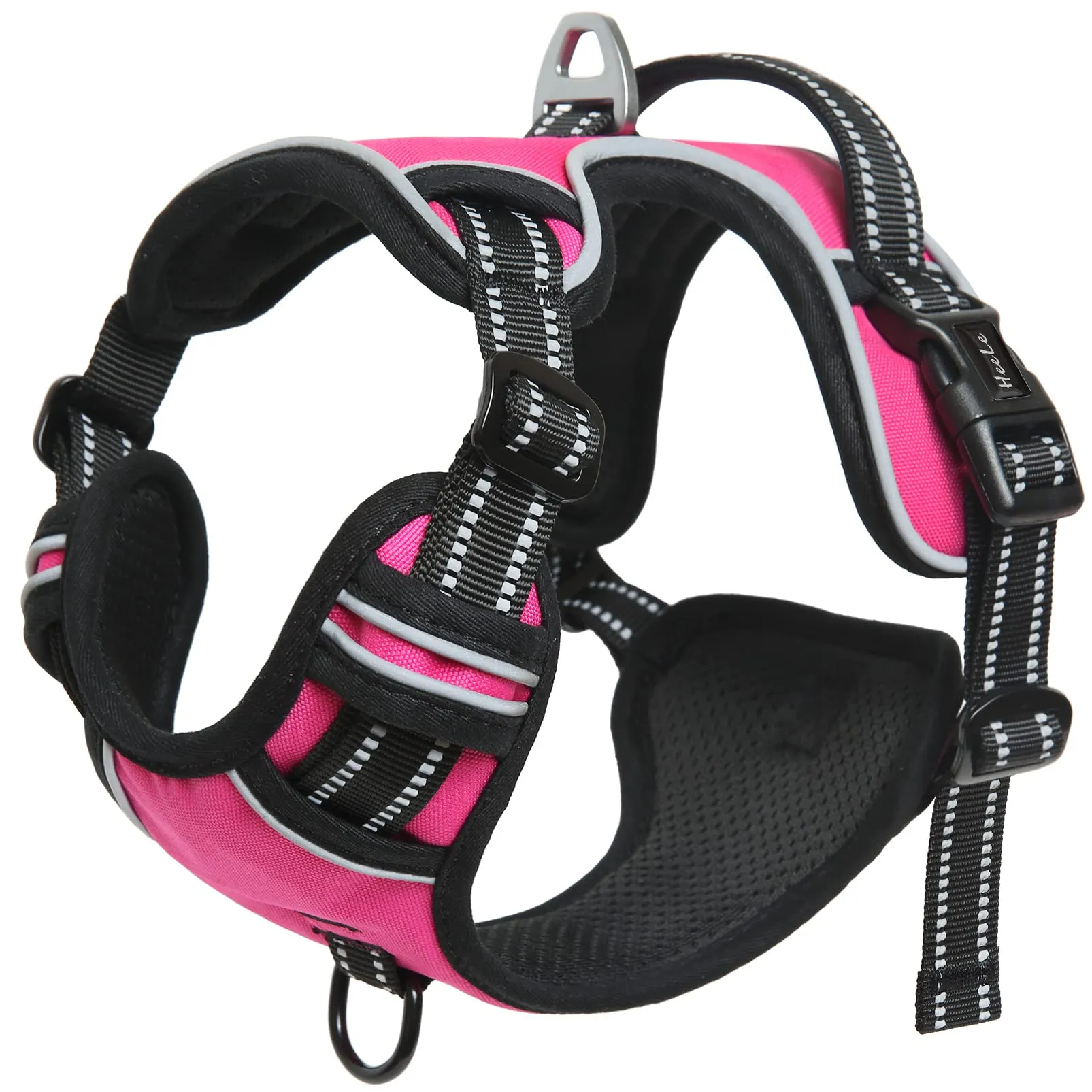 HEELE Pettorina Cane No-pull Riflettente Traspirante, Rosso Rosa, S - immagine 2