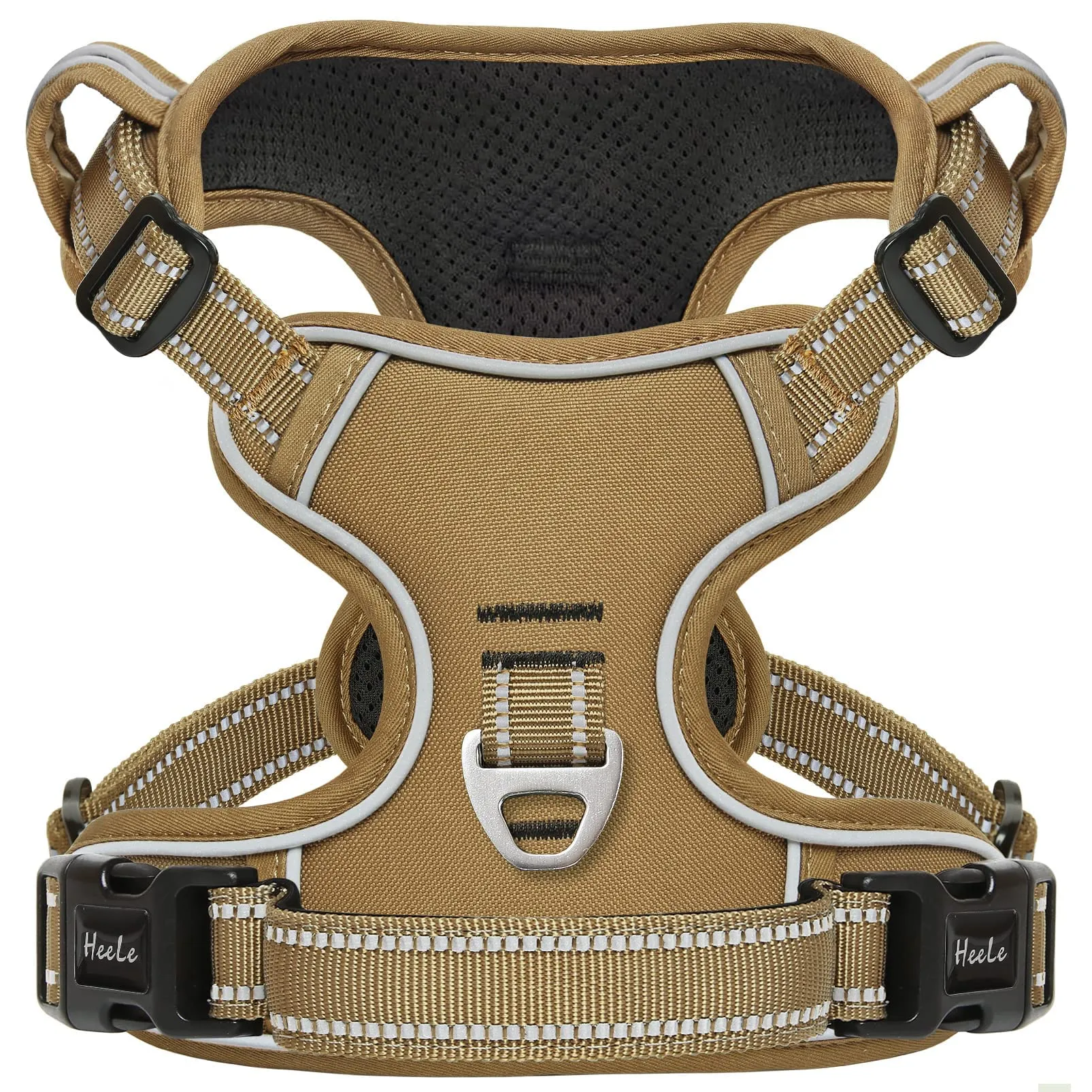 HEELE Pettorina Cane Riflettente Regolabile No-pull con Manico, Bronzo, XS - immagine 1