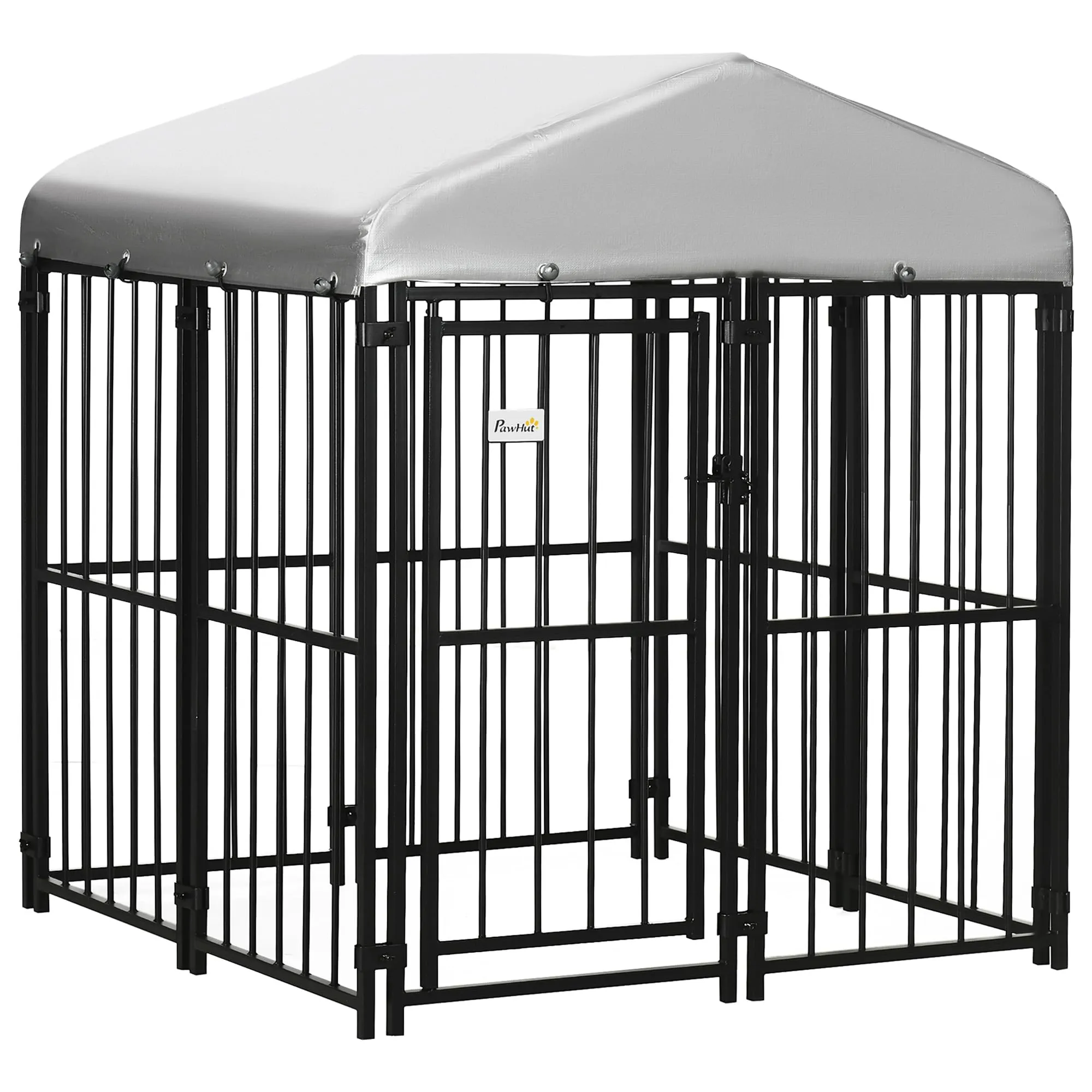 PawHut Recinto per Cani Taglia Piccola e Media con Tettuccio 122x122x138cm - immagine 1