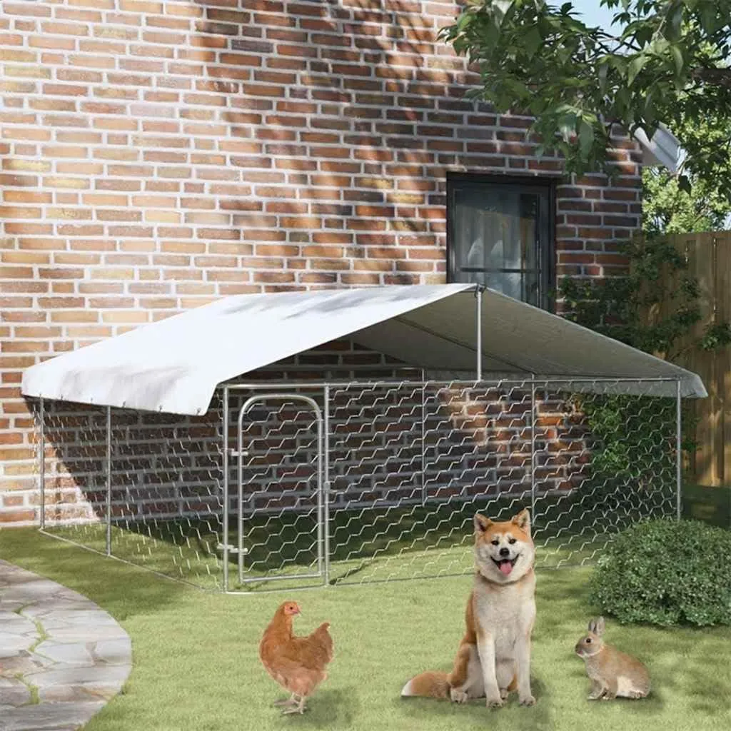 Gabbia per Cani da Esterno con Tetto 300x300x150 cm - immagine 2