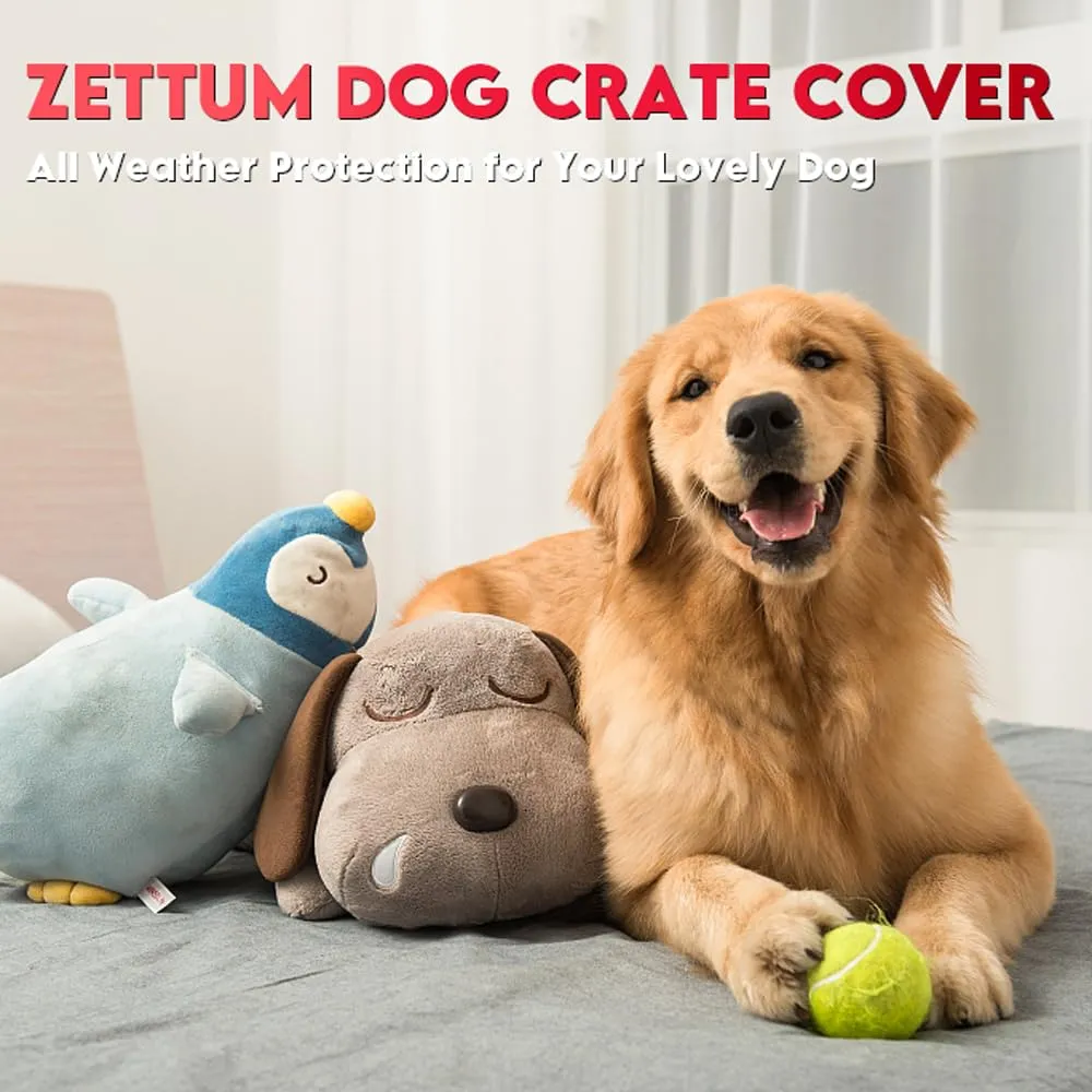 Zettum Copertura Gabbia Cani 90 cm, Impermeabile e Resistente, Tessuto Oxford 600D, Universale (91 x 58 x 63 CM) - immagine 7