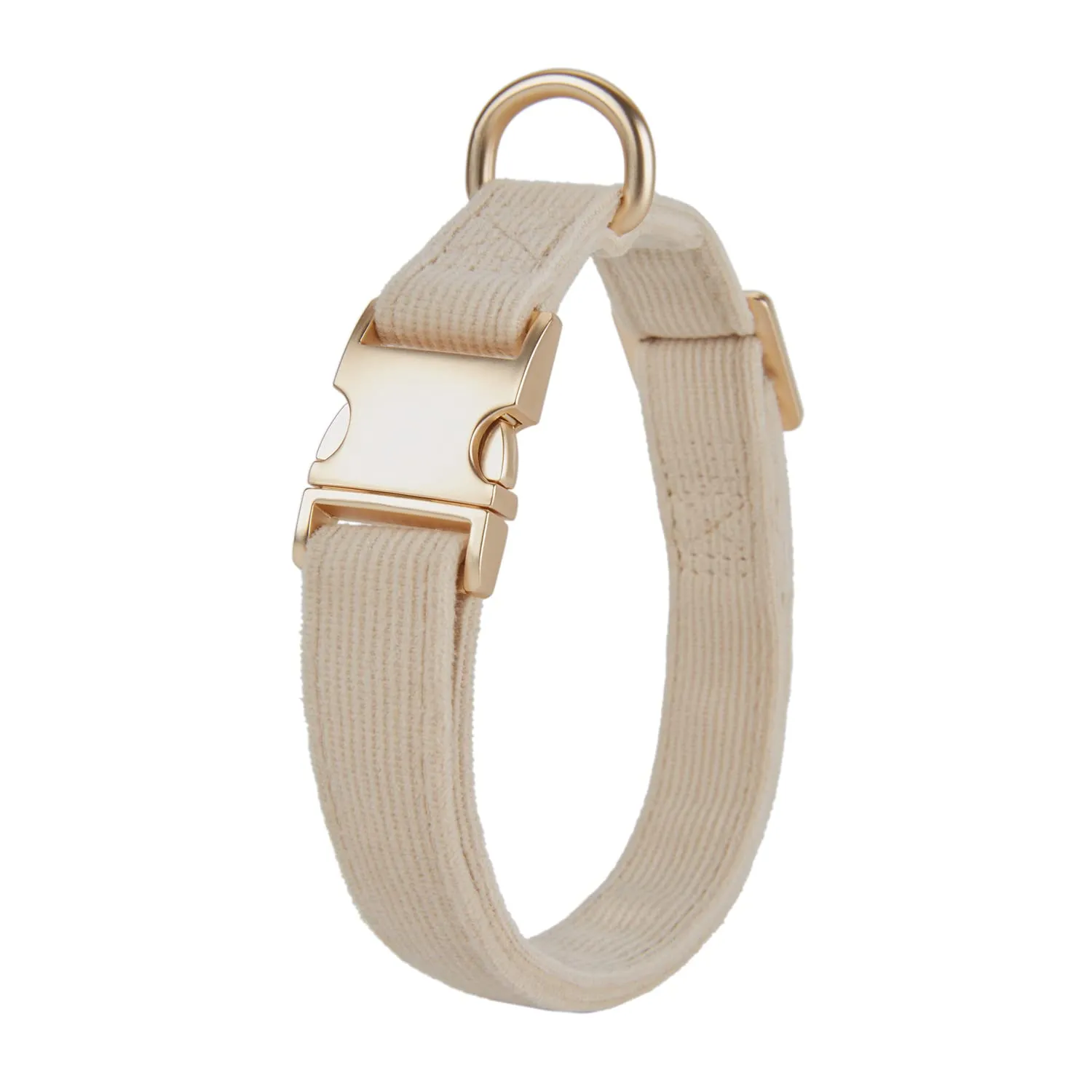 YUDOTE Set di Collare e Guinzaglio per Cani Grande, Morbido Collare e Guinzaglio in Corduroy Non Irritante Combinazione Abbinata per Passeggiate Quotidiane, Bianco Crema - immagine 7