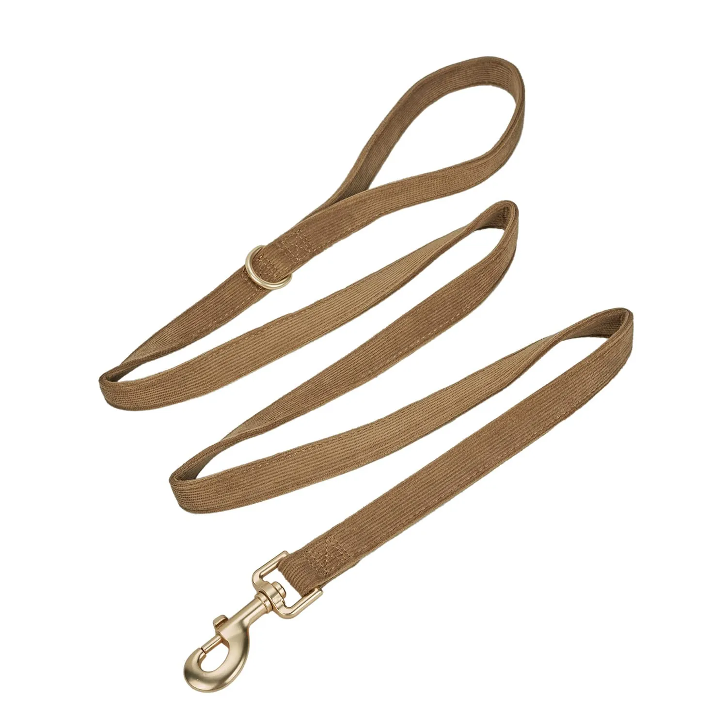 YUDOTE Set di Collare e Guinzaglio per Cani Grande, Morbido Collare e Guinzaglio in Corduroy Non Irritante Combinazione Abbinata per Passeggiate Quotidiane, Marrone - immagine 6