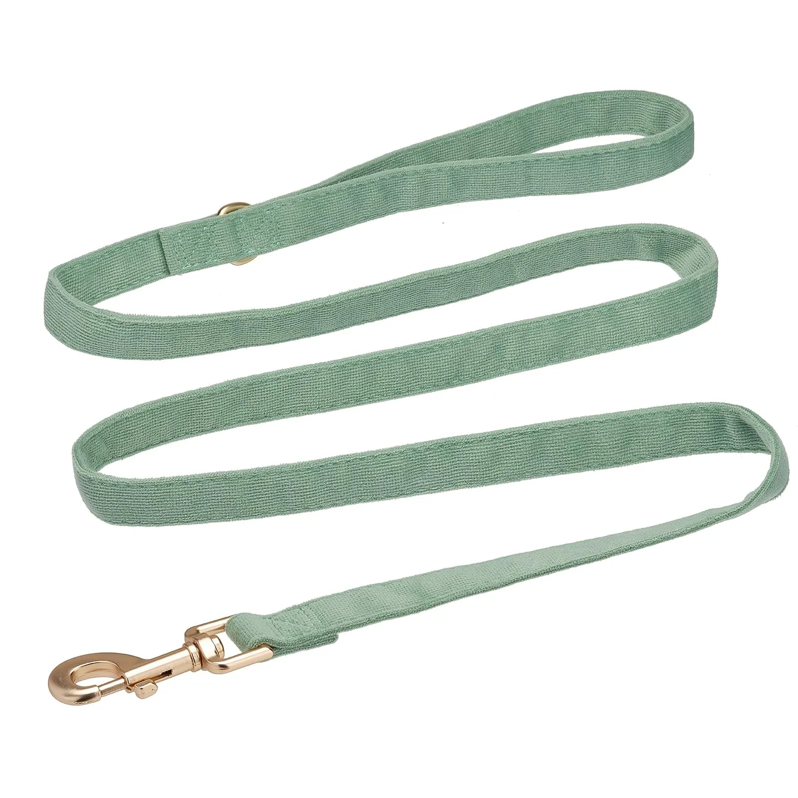 YUDOTE Set di Collare e Guinzaglio per Cani Medio, Morbido Collare e Guinzaglio in Corduroy Non Irritante, Combinazione Abbinata per Passeggiate Quotidiane, Verde Salvia - immagine 5