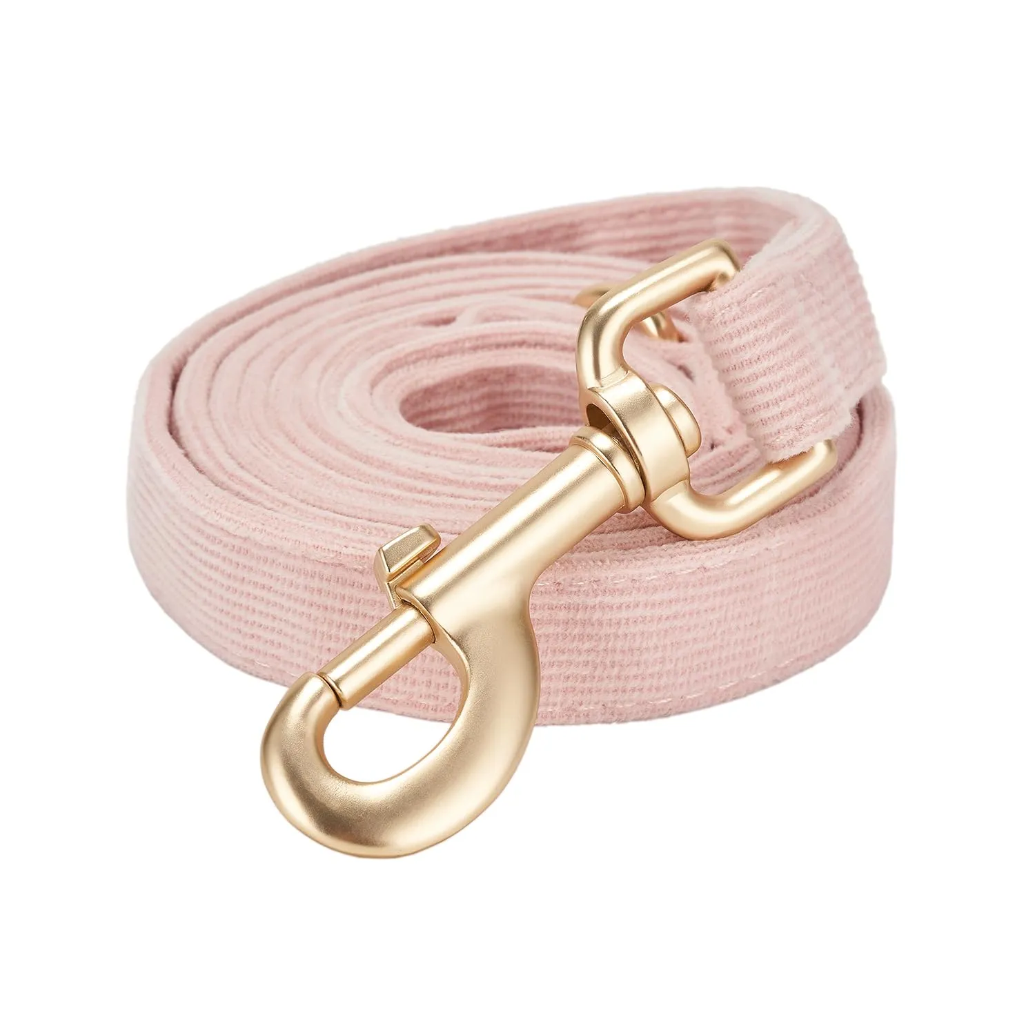YUDOTE Set di Collare e Guinzaglio per Cani Grande, Morbido Collare e Guinzaglio in Corduroy Non Irritante Combinazione Abbinata per Passeggiate Quotidiane, Rosa Chiaro - immagine 6