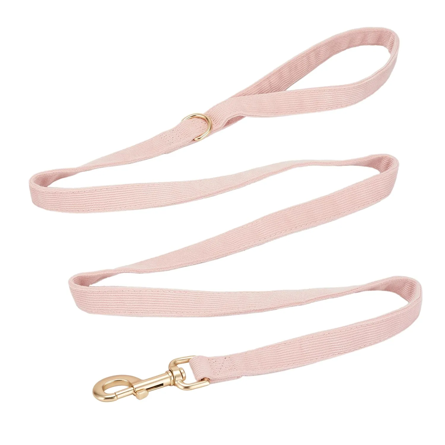 YUDOTE Set di Collare e Guinzaglio per Cani Grande, Morbido Collare e Guinzaglio in Corduroy Non Irritante Combinazione Abbinata per Passeggiate Quotidiane, Rosa Chiaro - immagine 7