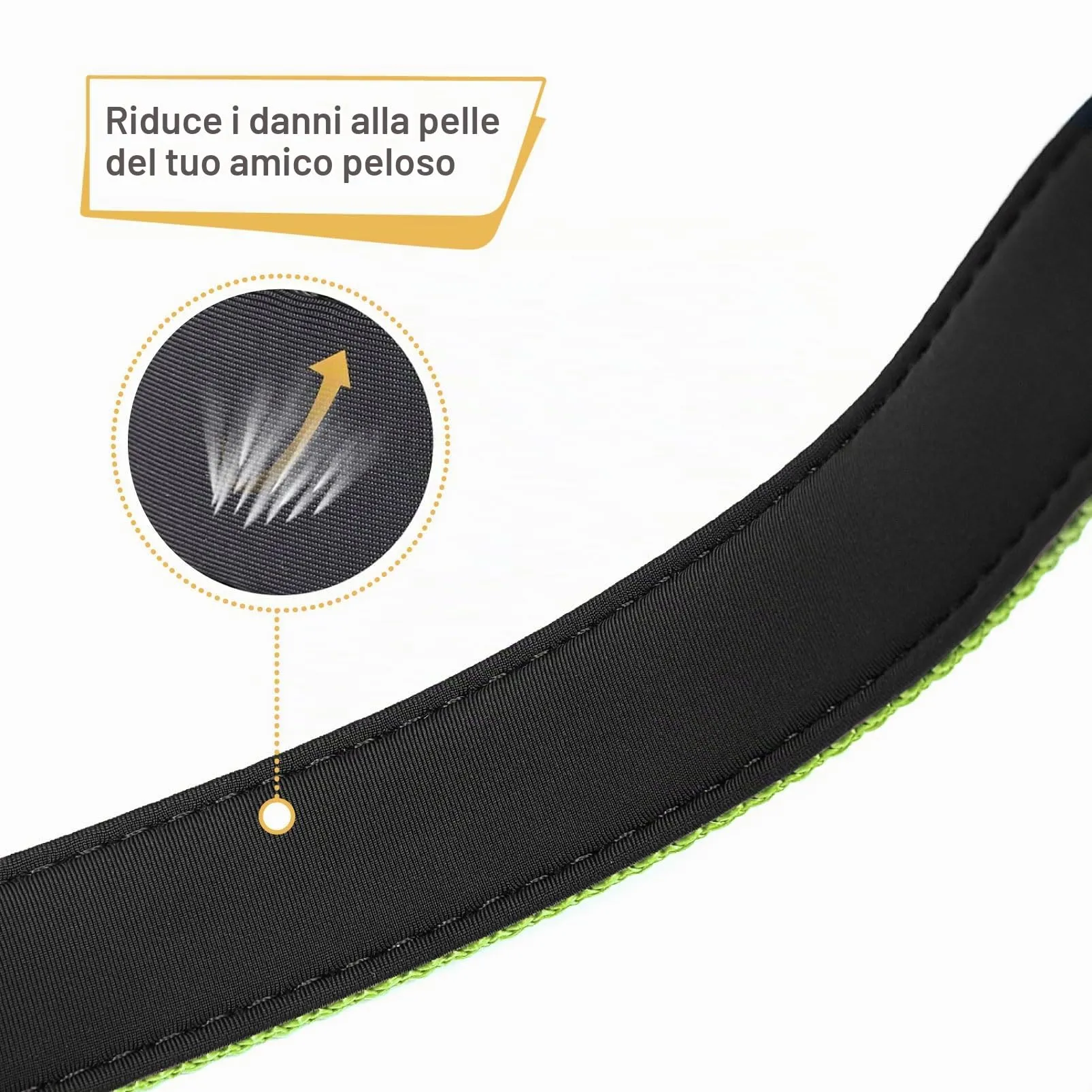HEELE Collare per Cani, Collare Cane Riflettente Imbottito Nylon Regolabile Traspirante Collari per Cani di Taglia Piccola, Erba Verde, S(26-38cm) - immagine 8