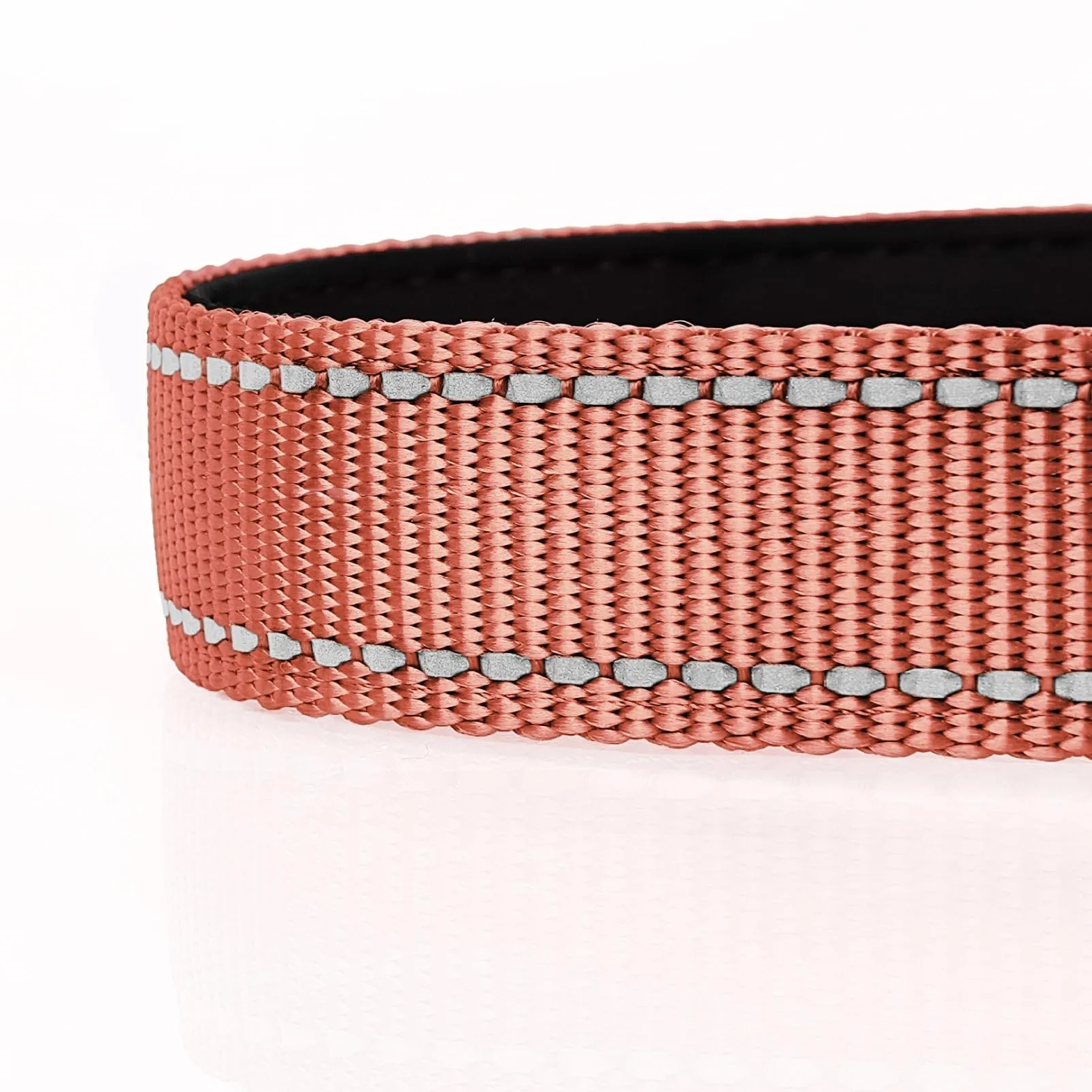 HEELE Collare per Cani, Collare Cane Riflettente Imbottito Nylon Regolabile Traspirante Collari per Cani, Corallo, S(26-38cm) - immagine 9