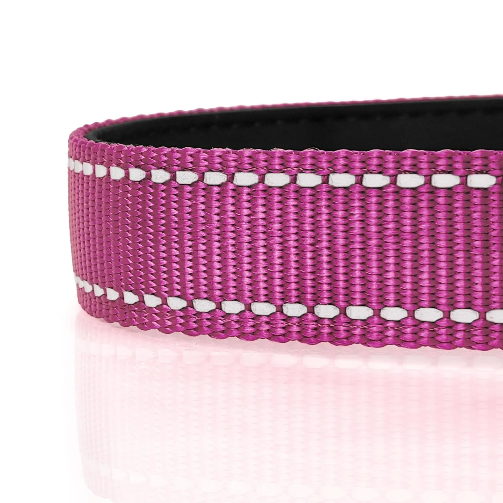 HEELE Collare per Cani, Collare Cane Riflettente Imbottito Nylon Regolabile Traspirante Collari per Cani di Taglia Media, Magenta, M(34-52cm) - immagine 9