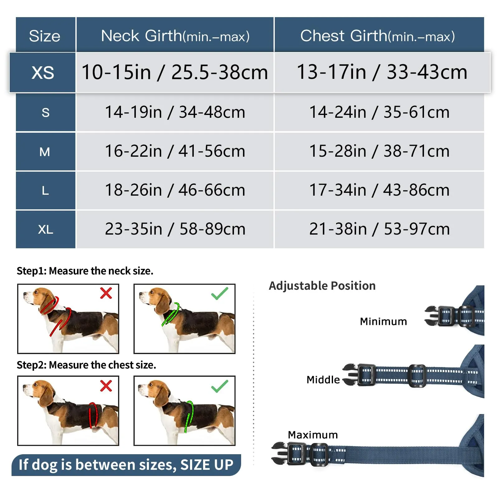 HEELE Pettorina Cane con Motivo Stampato, Riflettente Pettorina Addestramento Cani Anti Tiro con 2 Ganci in Metallo + Comodo Maniglia, Gilet per Cani Regolabile per Camminare, Blu Reale, XS - immagine 2