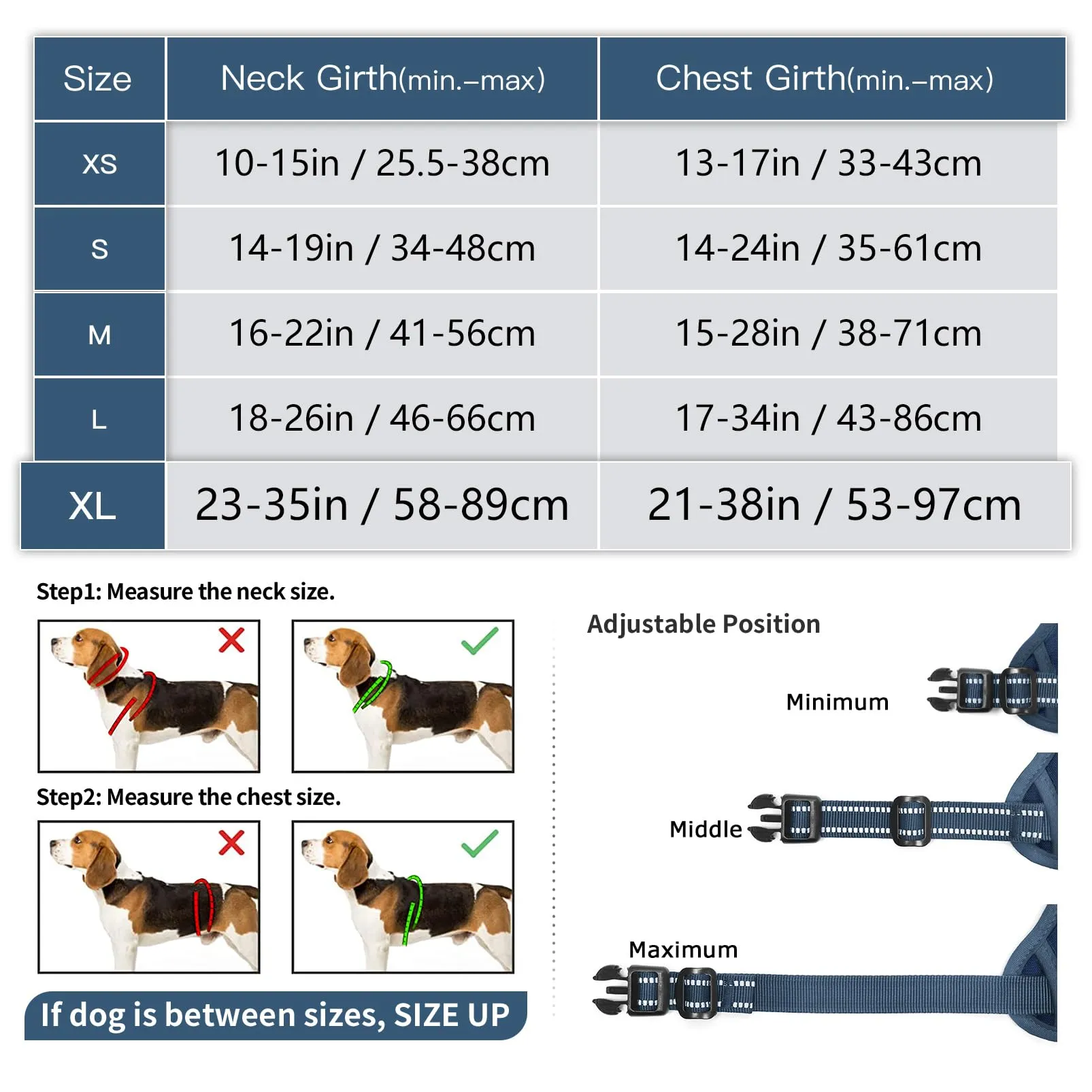 HEELE Pettorina Cane con Motivo Stampato, Riflettente Pettorina Addestramento Cani Anti Tiro con 2 Ganci in Metallo + Comodo Maniglia, Gilet per Cani Regolabile per Camminare, Blu Reale, XL - immagine 2