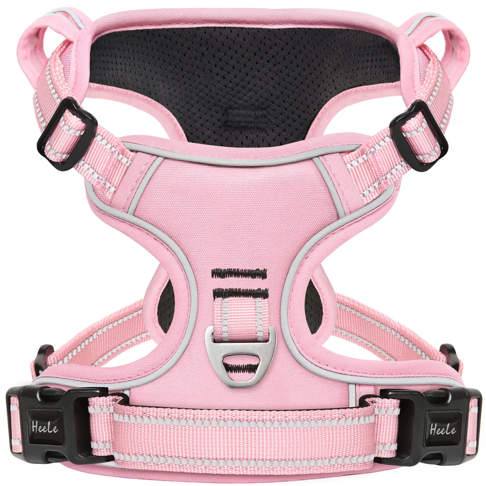 HEELE Pettorina per Cani No-pull con Manico Imbracatura Riflettente Traspirante, Robusta Pettorina Cane Taglia Piccola per Camminare, Addestrare Le Passeggiate, Rosa Pallido, XS - immagine 1