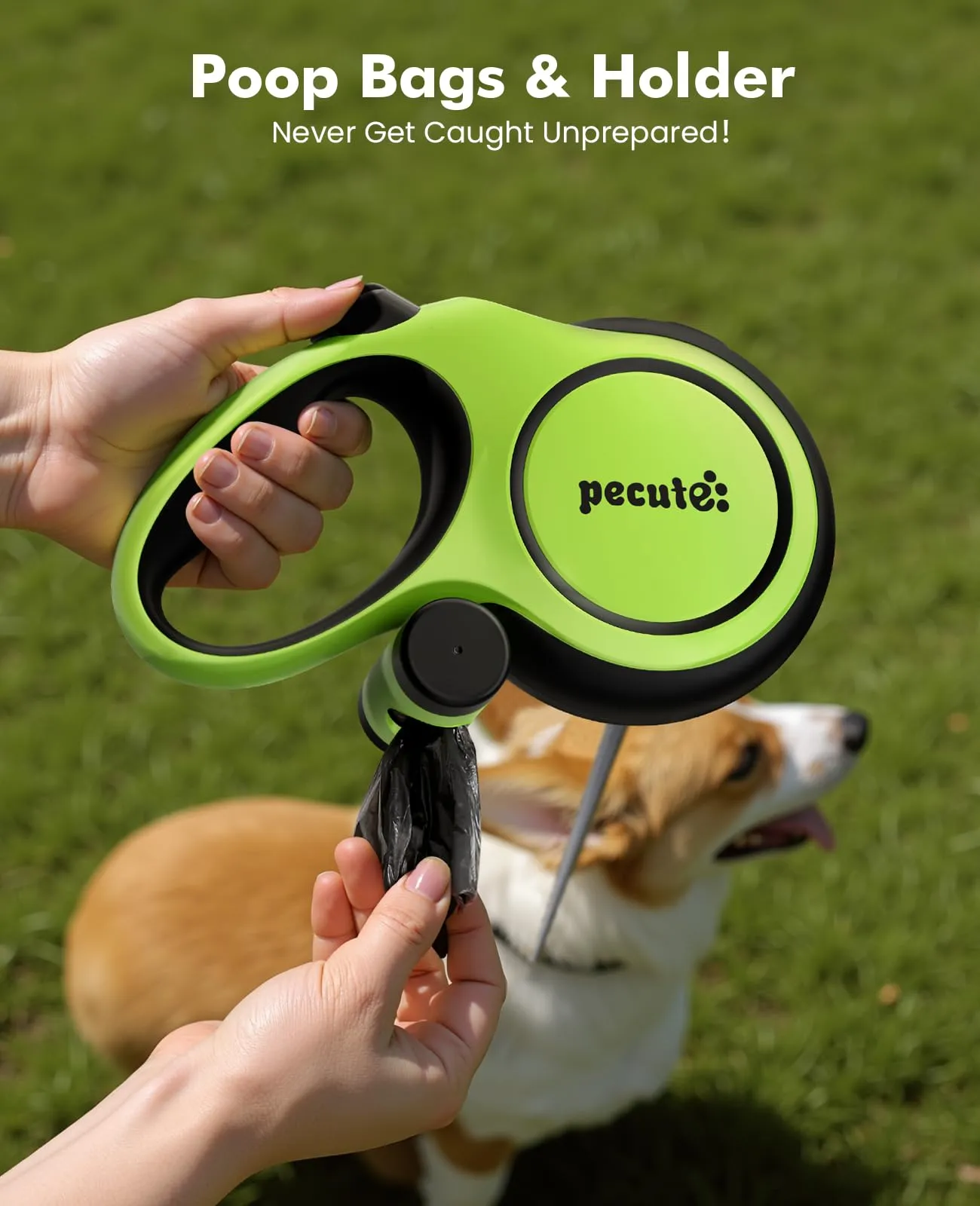 Pecute Guinzaglio per Cani Allungabile 8 metri con Corda Anti-morso da 46cm - immagine 8