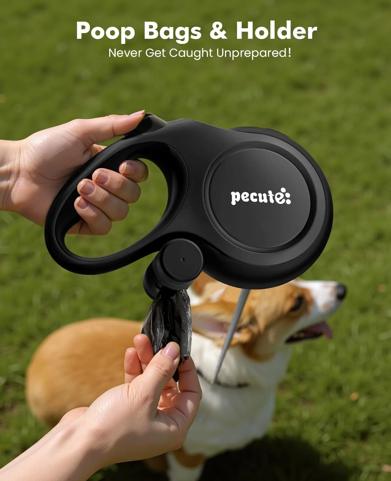 Pecute Guinzaglio per Cani Allungabile 8 metri con Corda Anti-morso da 46cm - immagine 8