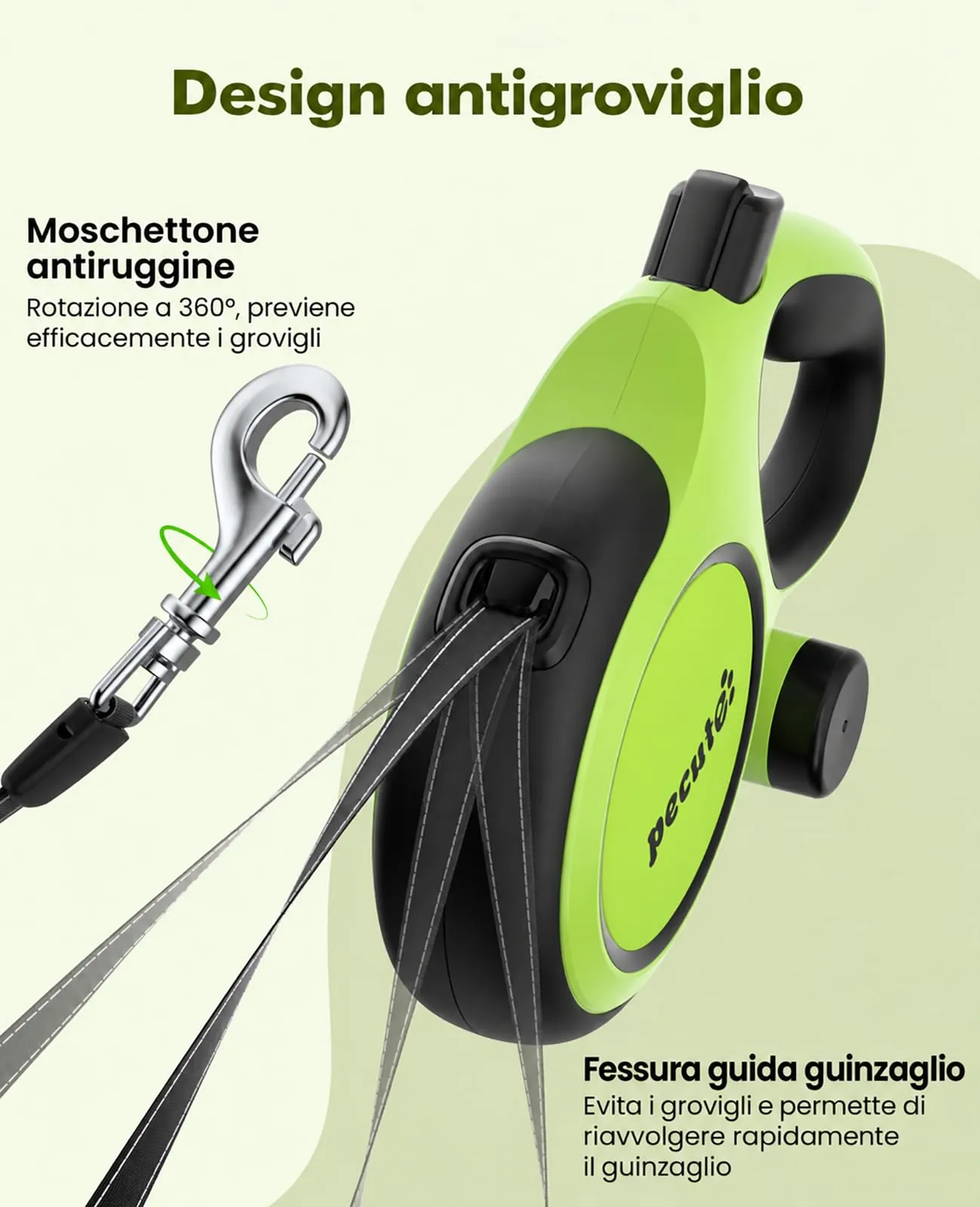 Pecute Guinzaglio per Cani Allungabile 8 metri Per Cani fino a 15-50 kg - immagine 7