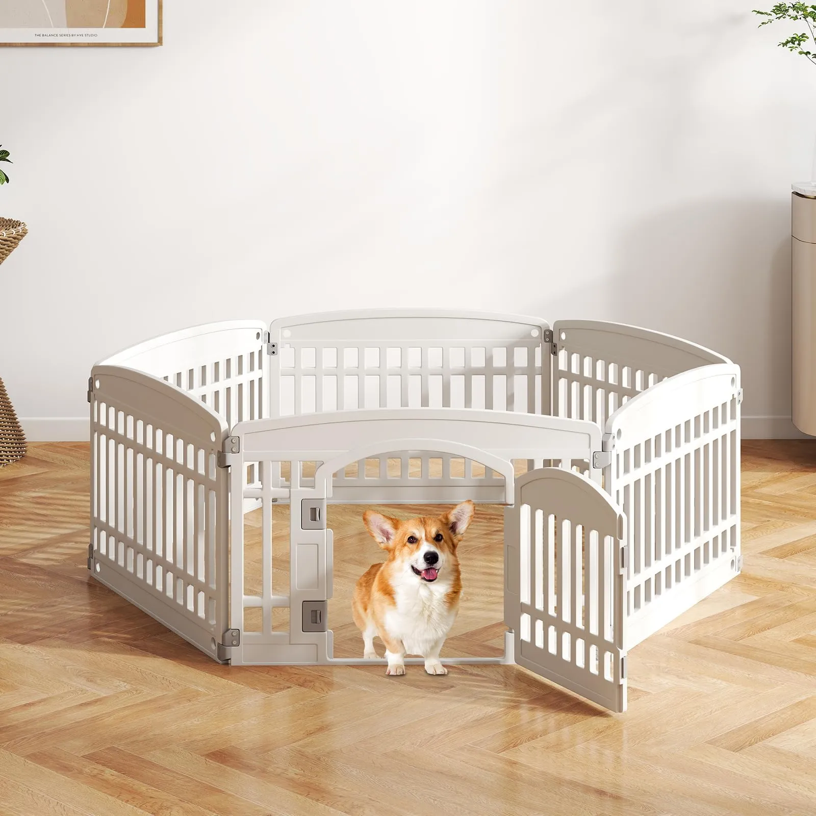 COSTWAY Recinto per Cani da Interno ed Esterno a 6 Pannelli 60 cm - immagine 9