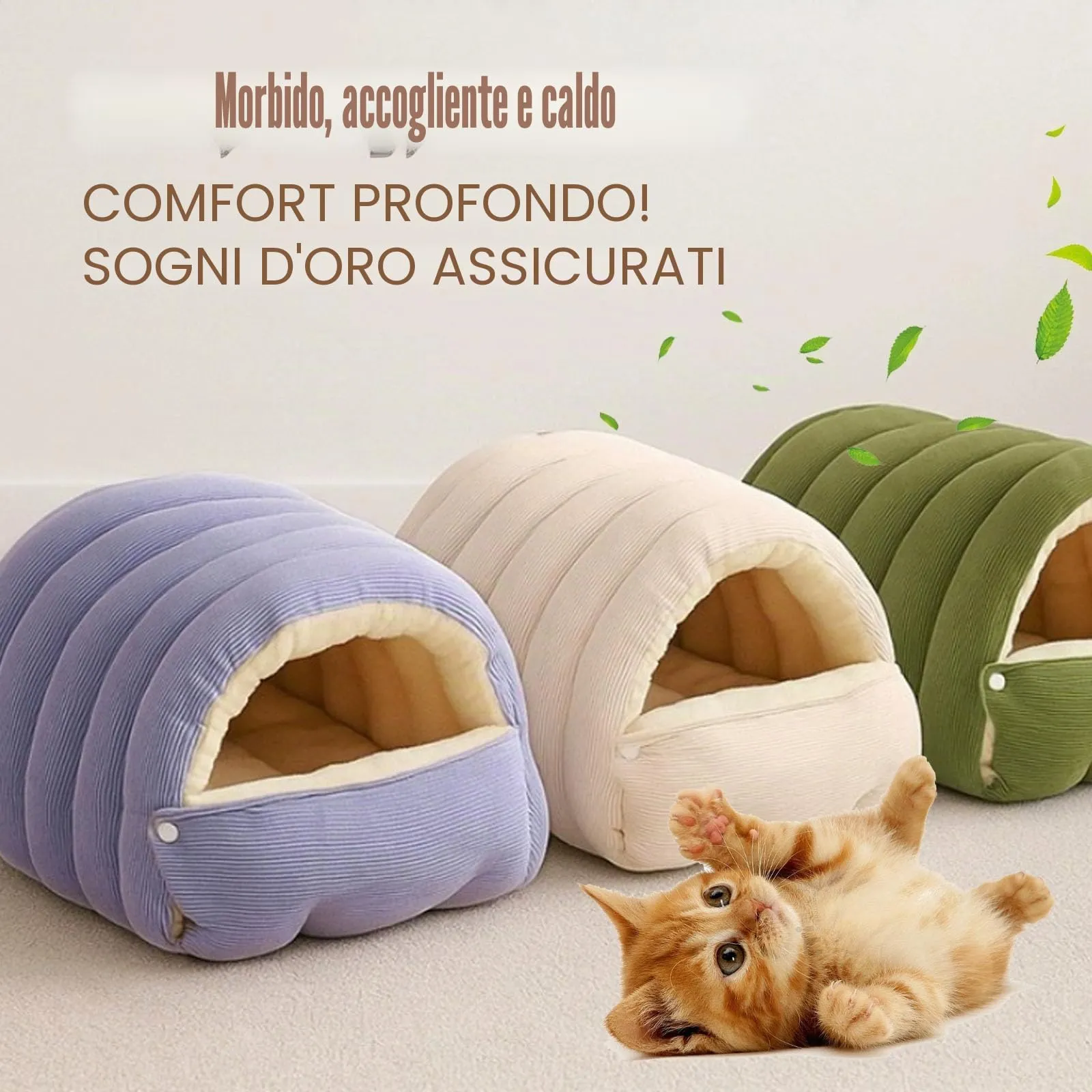 Comodo Letto Per Gatti Monster, Tana Per Gatti Da Interno, 2026 Nuovo Letto A Tenda Morbido E Caldo Per L'inverno Con Cuscino Rimovibile, Tana Calda, Per Dormire (#c,L) - immagine 2
