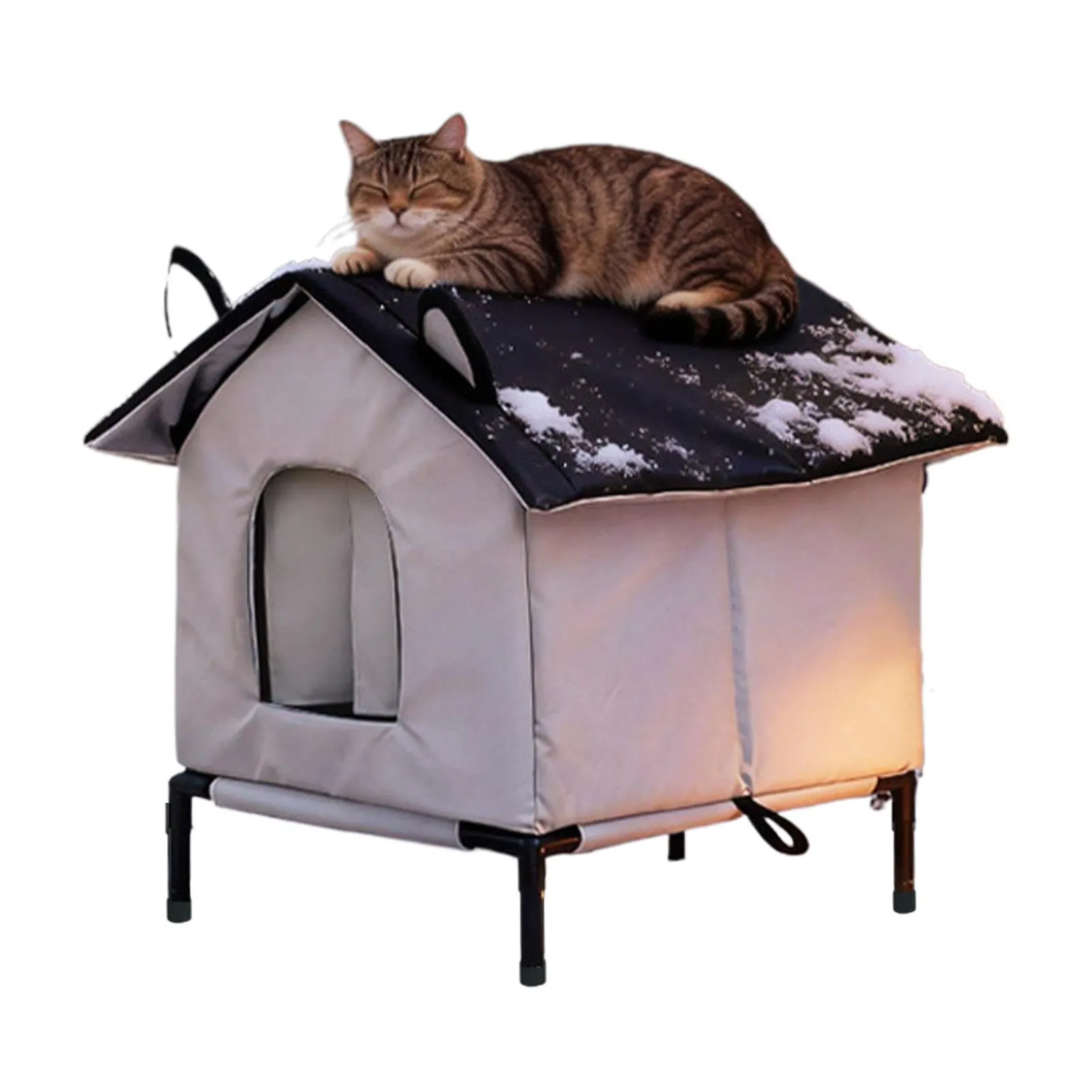 Cuccia Gatto Esterno Impermeabile E Isolata, Rifugio Invernale Antivento - immagine 1