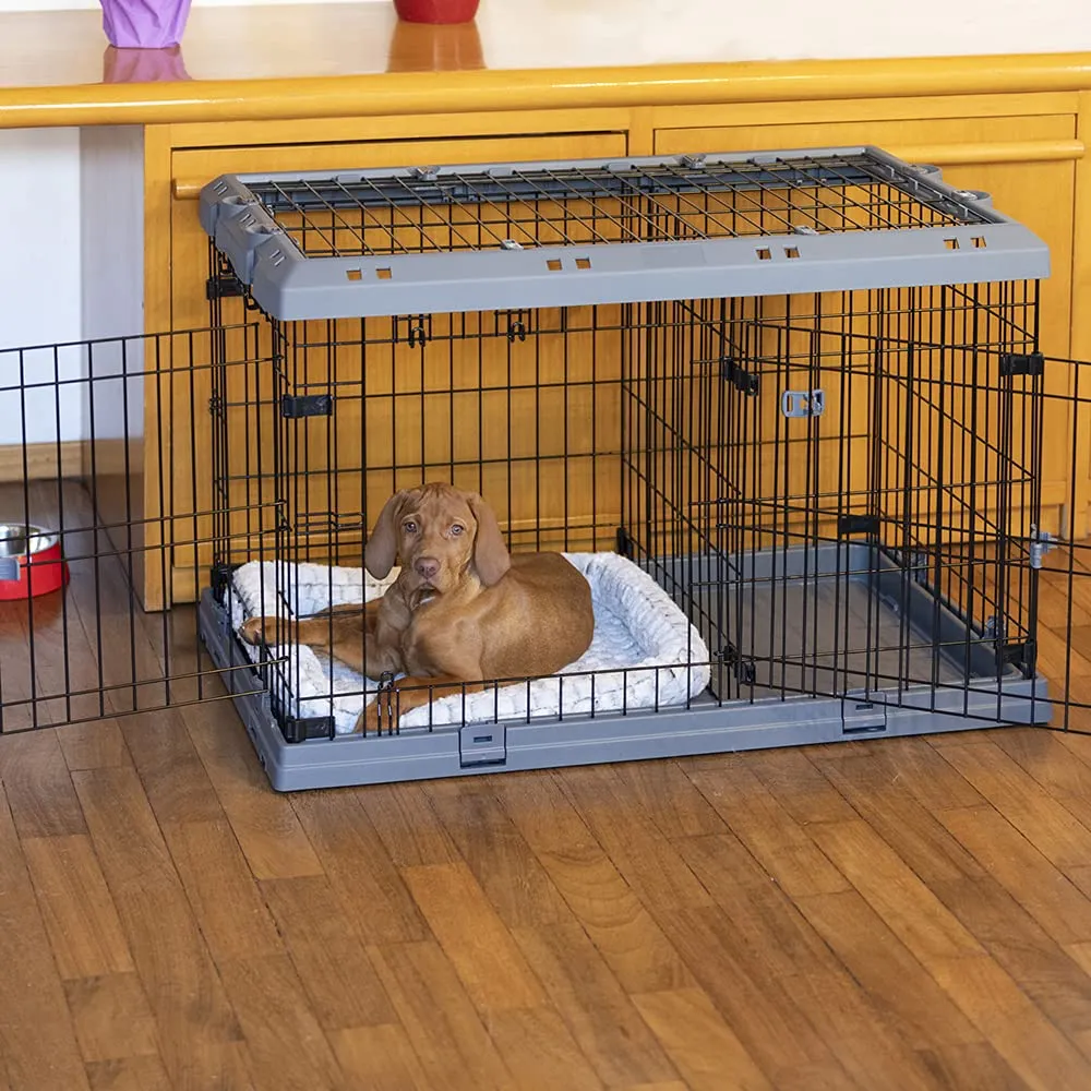 Ferplast Gabbia Cane in Metallo Gabbia Pieghevole per Cani Medi Superior 90 Recinto in Metallo, con Separatore, Doppia Serratura, 92 x 58,5 x h 62,5 cm. - immagine 3