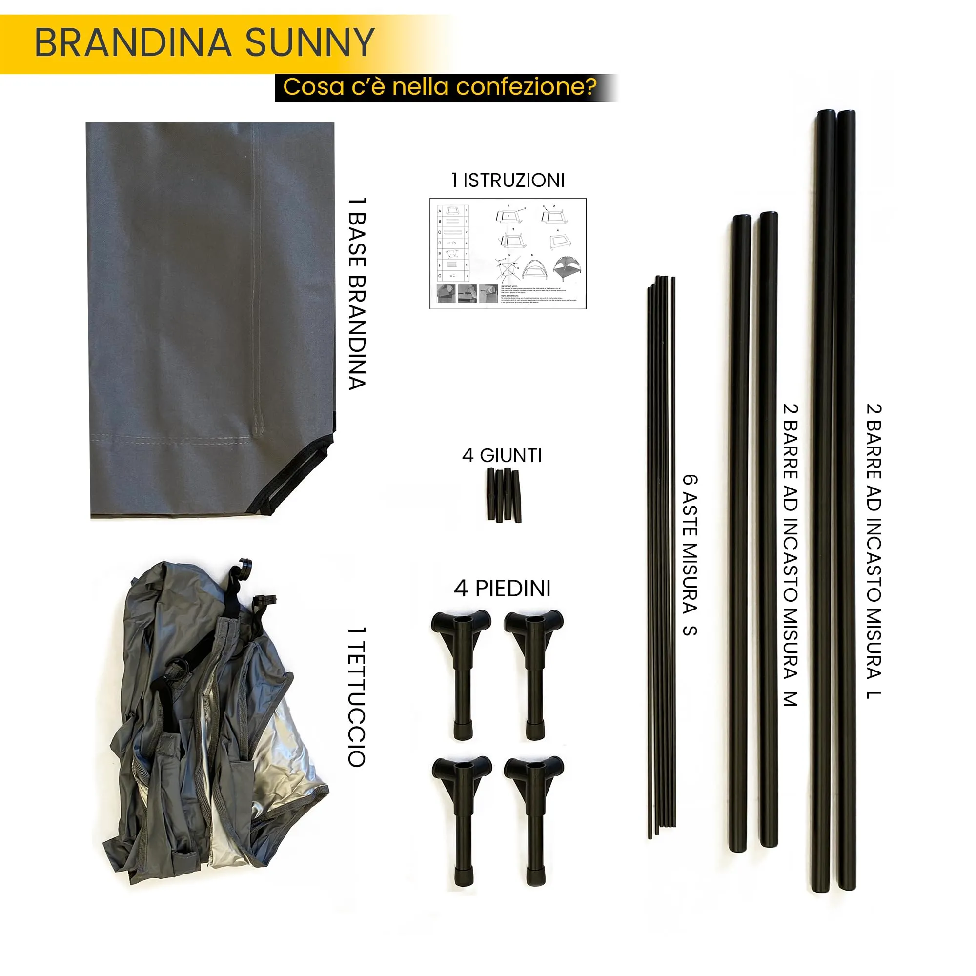 Italian Bed Linen – Brandina Rialzata per Cani "Sunny", Lettino con Tettuccio Protezione UV e Impermeabile, Tessuto Traspirante Anti-Umidità, Portata 50kg, Ideale per Esterno e Giardino, 105x85x85 cm - immagine 14