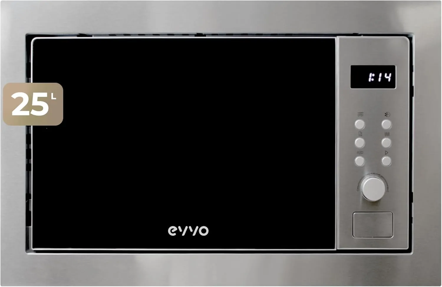 Microondas EVVO Mi35 25L 1000W Grill Inox con pannello touch 8 funzioni - immagine 1
