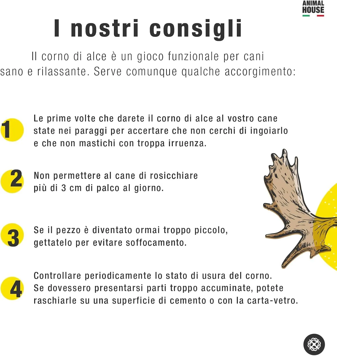 Animal House Corna di Alce per Cani, XL - immagine 6