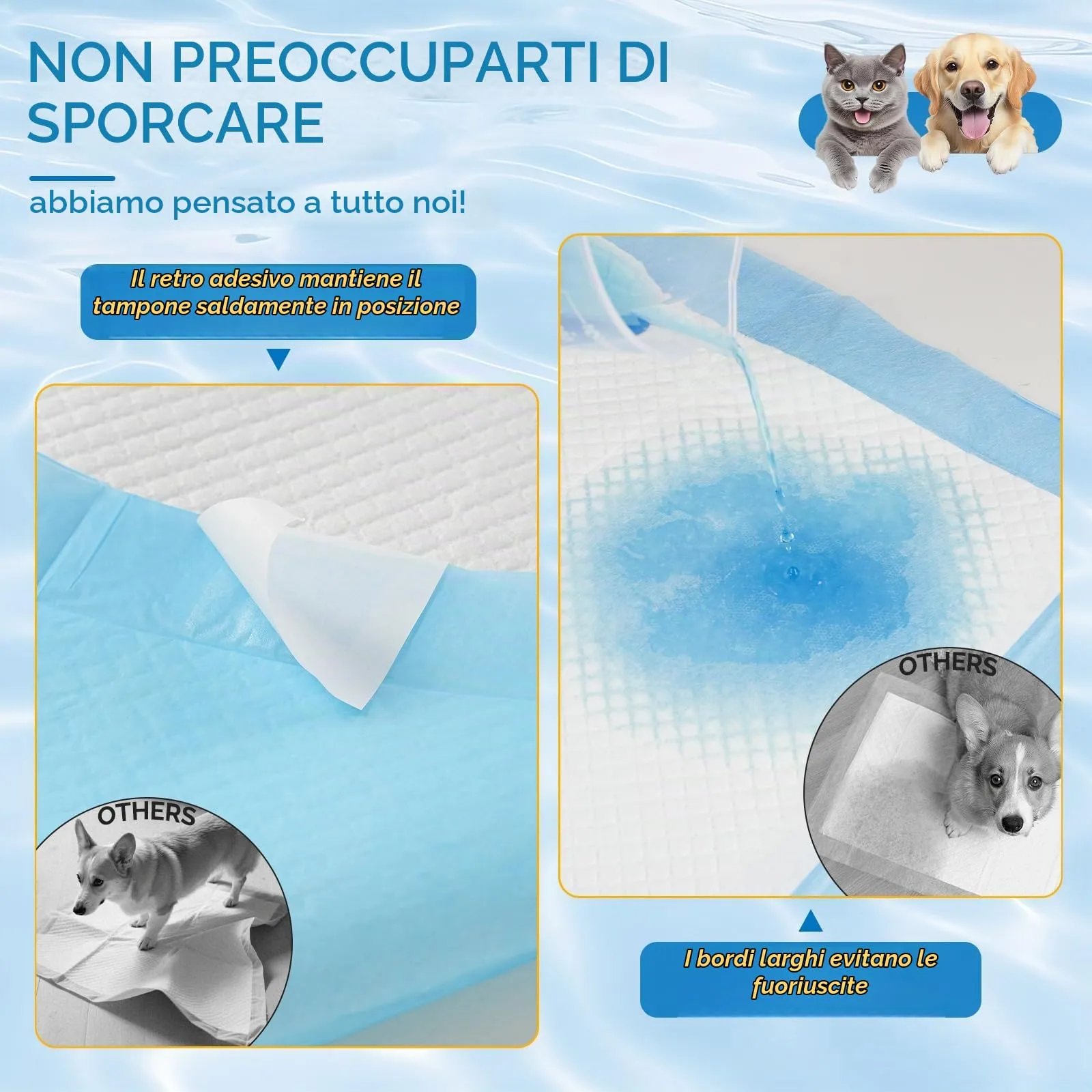 Barpor Traversine Cani 60x60cm Assorbenti Tappetini Igienici 20 Pezzi - immagine 3