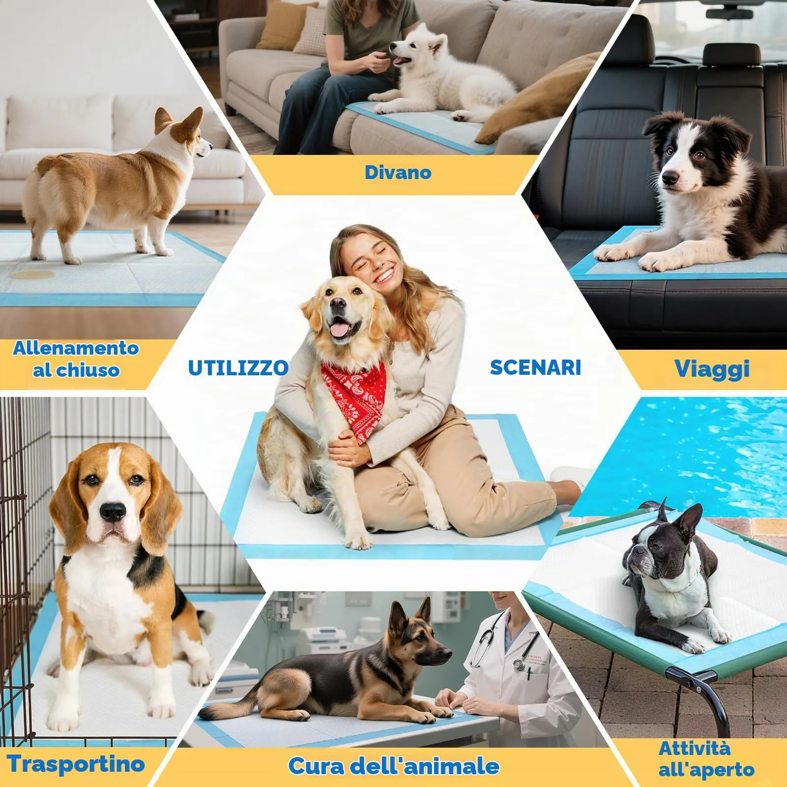 Barpor Traversine Cani 60x60cm Assorbenti Tappetini Igienici 20 Pezzi - immagine 7