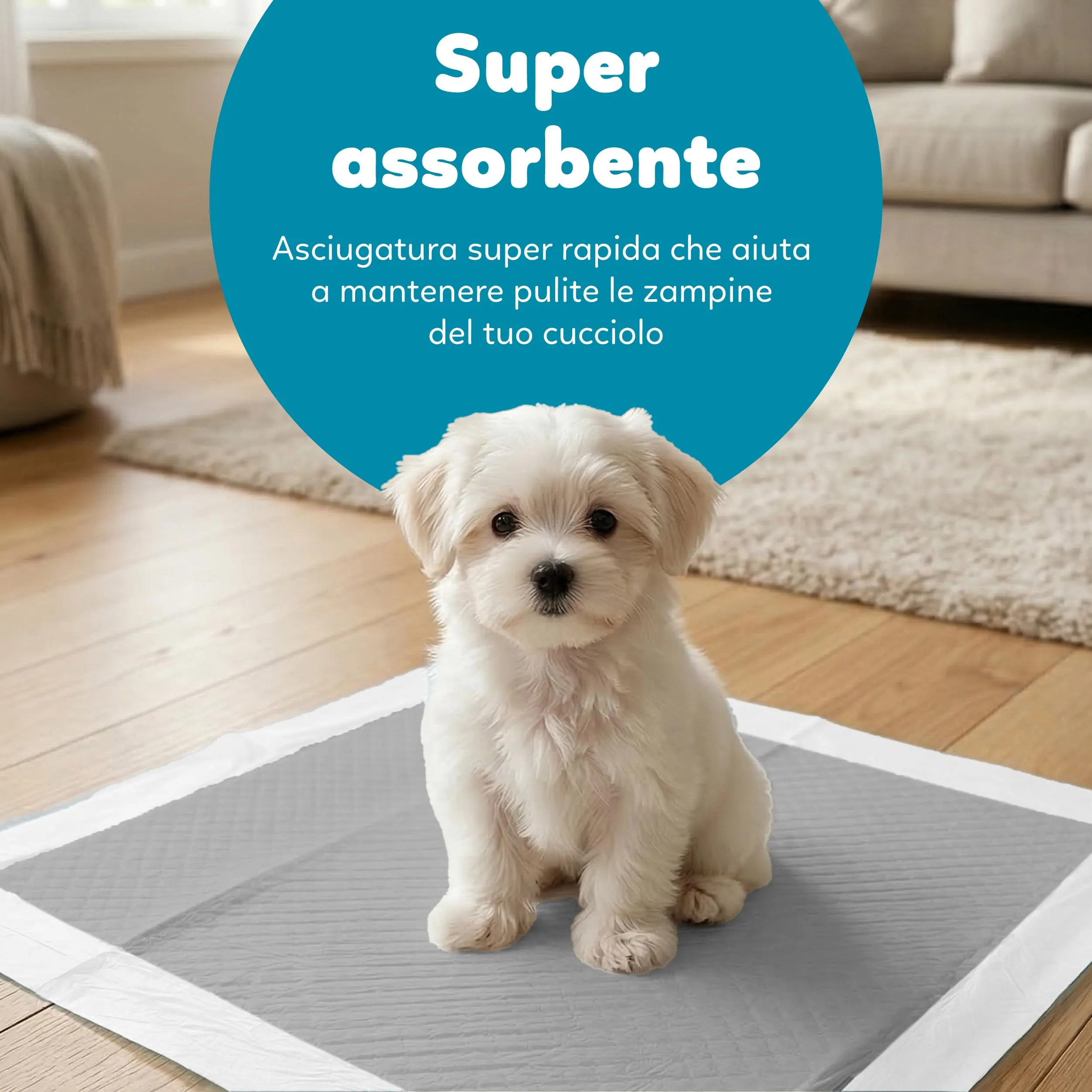 AQPET Tappetini per Cani ai Carboni Attivi 5 Strati 60x60 cm, 180 Pezzi - immagine 3