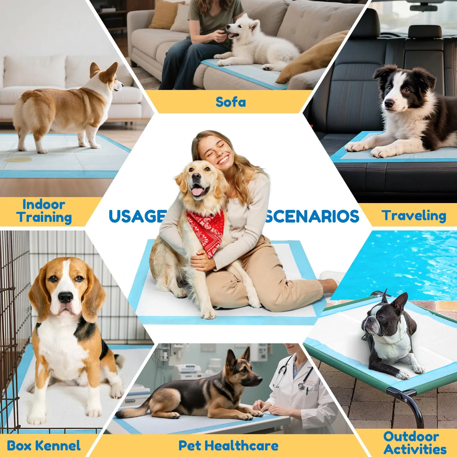 Barpor Traversine Cani 60x60cm Assorbenti Tappetini Igienici 100 Pezzi - immagine 7