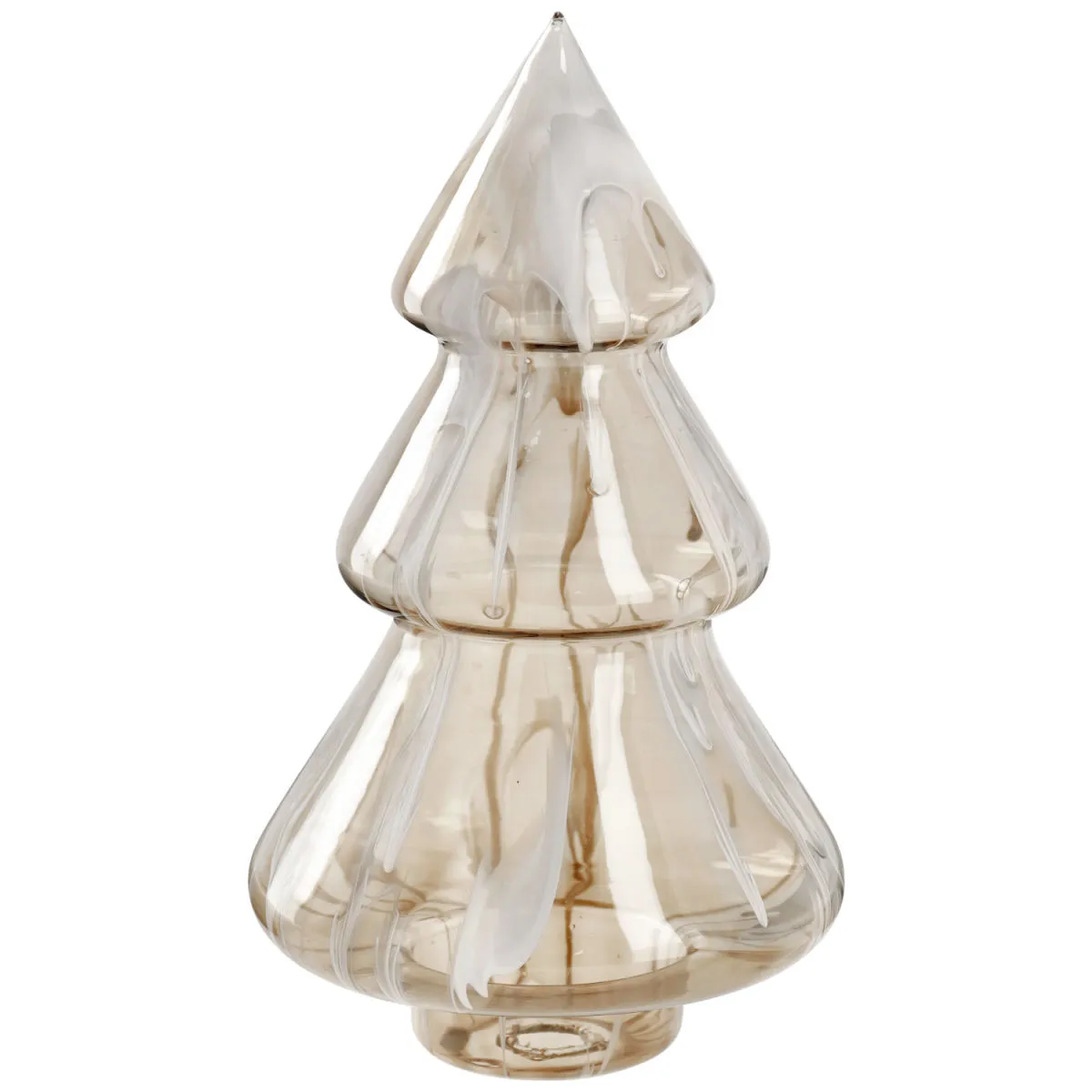 Albero decorativo Tinea; 10.5x18.9 cm (ØxH); marrone/bianco - immagine 1