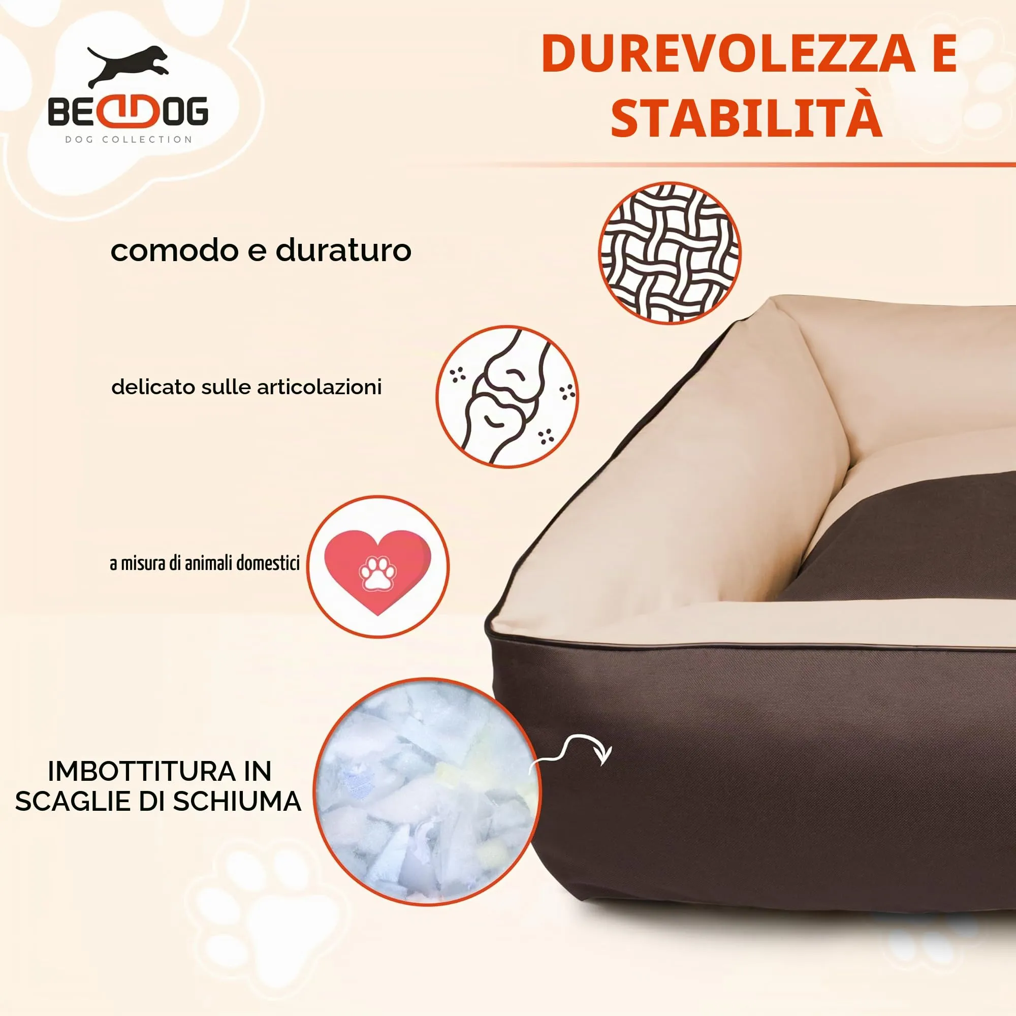 BedDog Cuscino per Cani ZARA Cuccia Lettino con Fodera Lavabile - immagine 8