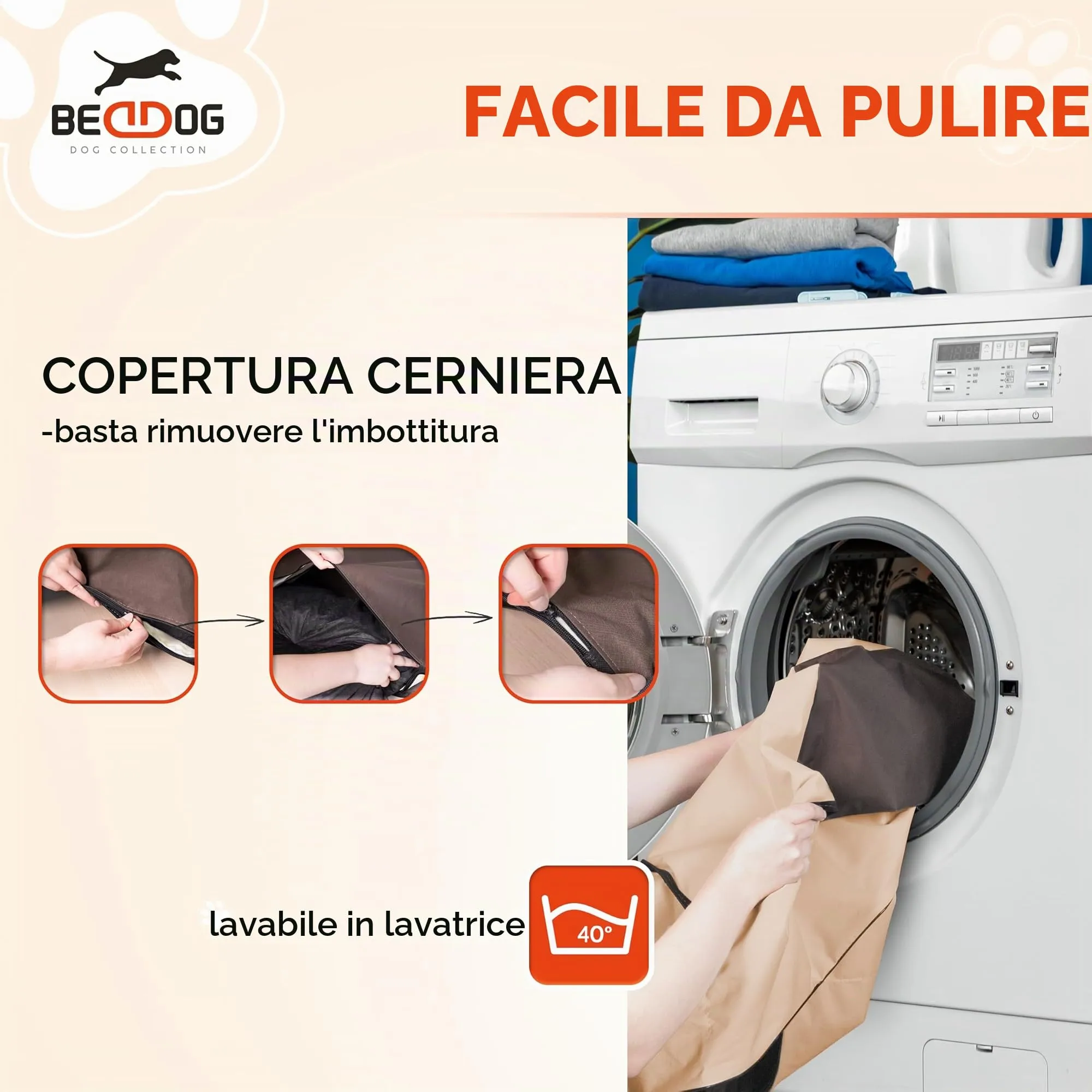 BedDog Cuscino per Cani ZARA Cuccia Lettino con Fodera Lavabile - immagine 9