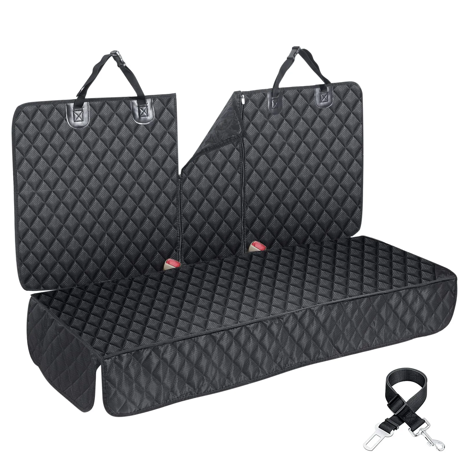 ANOSOSPECIAL Coprisella per sedile posteriore per auto ISOFIX XL, impermeabile, con cintura di sicurezza, antigraffio, per cani, sedile posteriore per bambini, universale, per camion, SUV - immagine 1