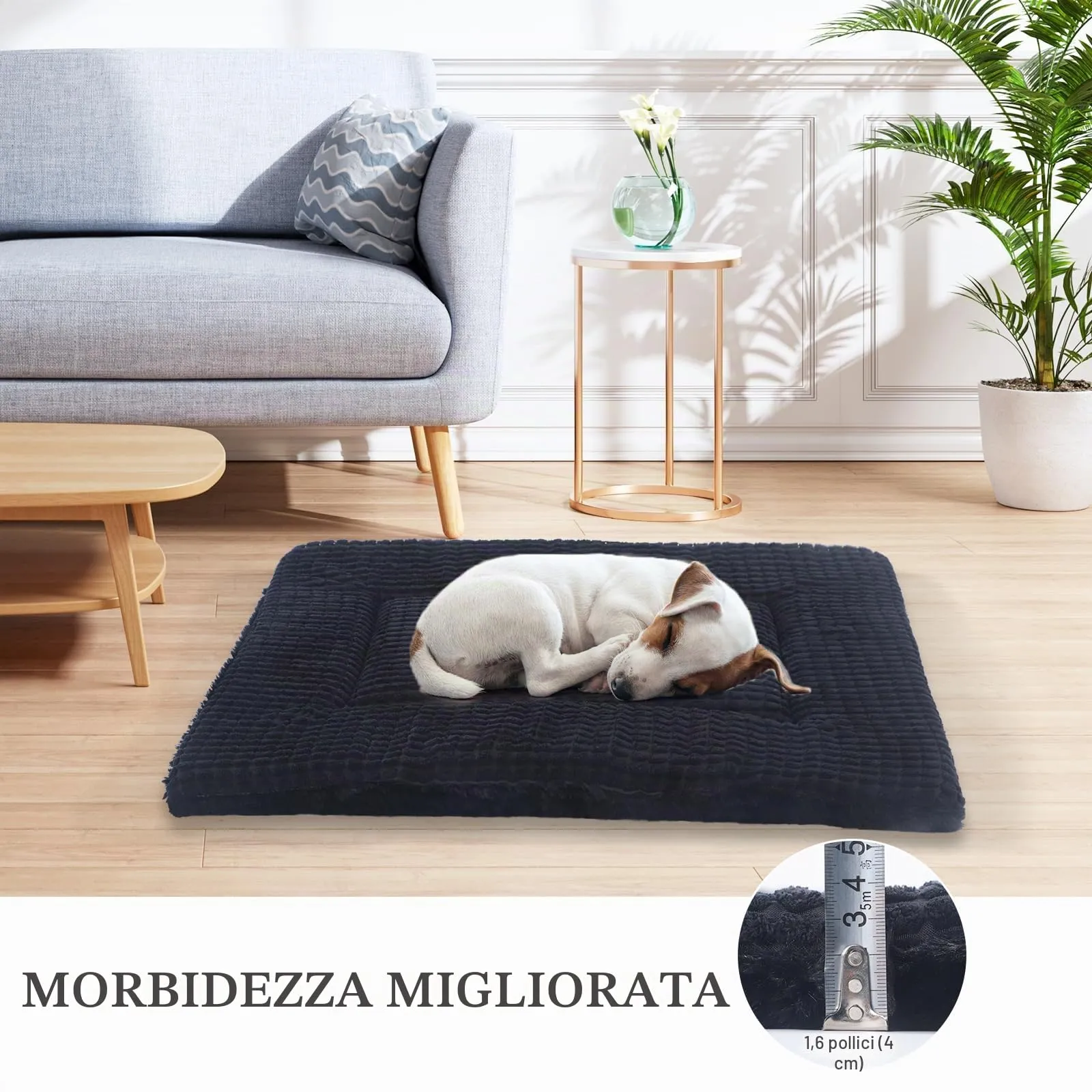 BVAGSS Cuscino per Cane Reversibile, Ultra Morbido Materassino Lavabile per cani, Ortopedico Letto per cani Cuscino Cane Memory Foam Suave y Cálido XH079 (106x71x4cm,Dark Grey) - immagine 7