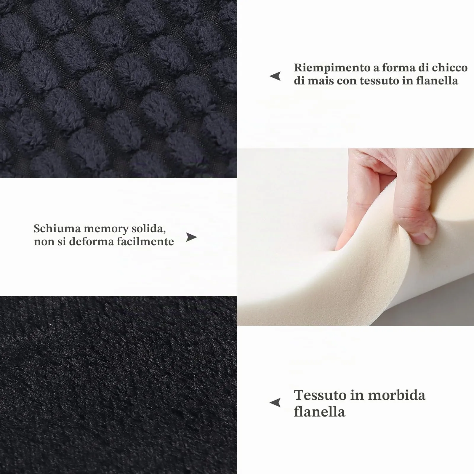 BVAGSS Cuscino per Cane Reversibile, Ultra Morbido Materassino Lavabile per cani, Ortopedico Letto per cani Cuscino Cane Memory Foam Suave y Cálido XH079 (76x50x4cm,Dark Grey) - immagine 2