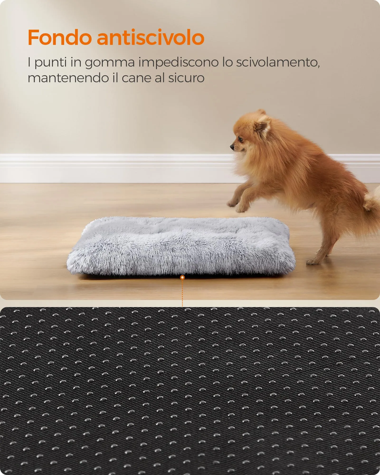 Feandrea Cuccia per Cani, Tappetino per Animali, 65 x 45 cm - immagine 5