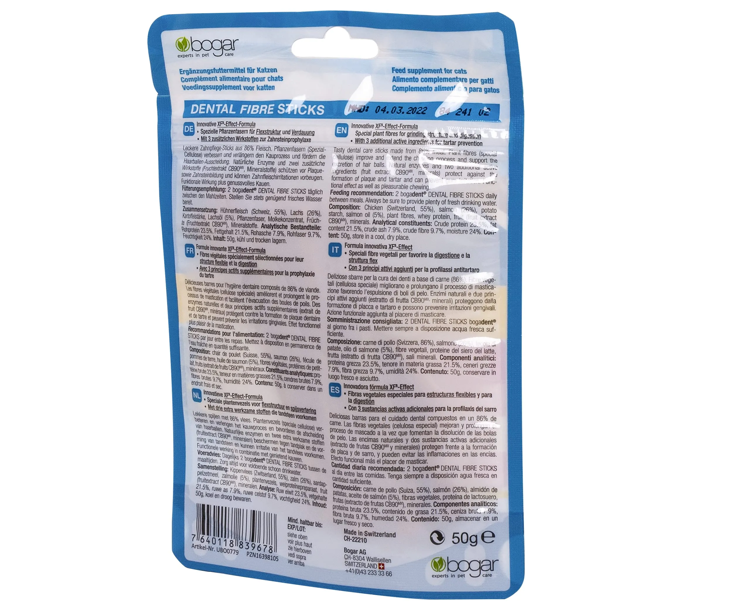 Bogadent Dental Fibre Sticks salmone gatto, 50 g - immagine 2