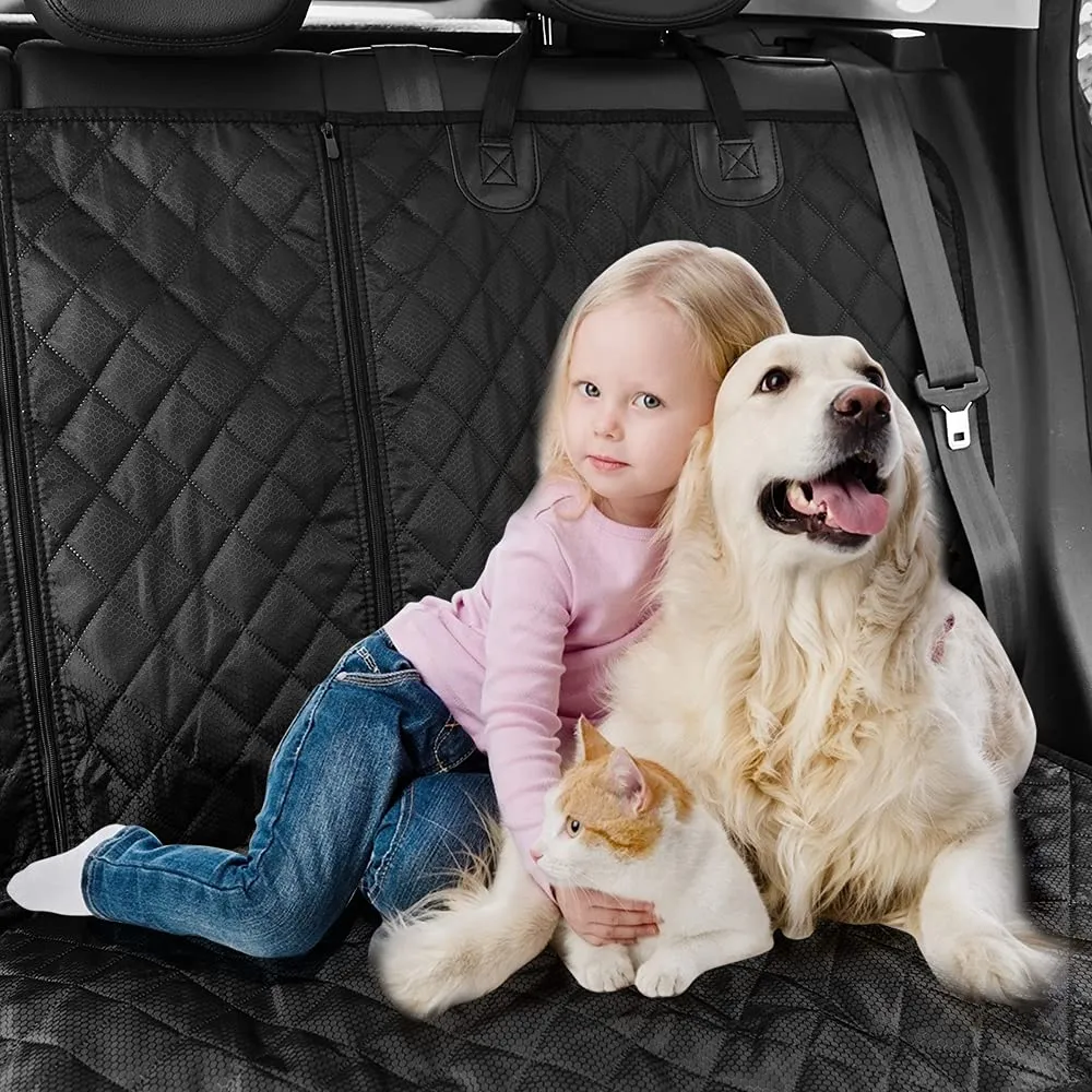 ANOSOSPECIAL Coprisella per sedile posteriore per auto, impermeabile, con cintura di sicurezza, antigraffio, per cani, sedile posteriore per bambini, universale, per camion, SUV - immagine 7