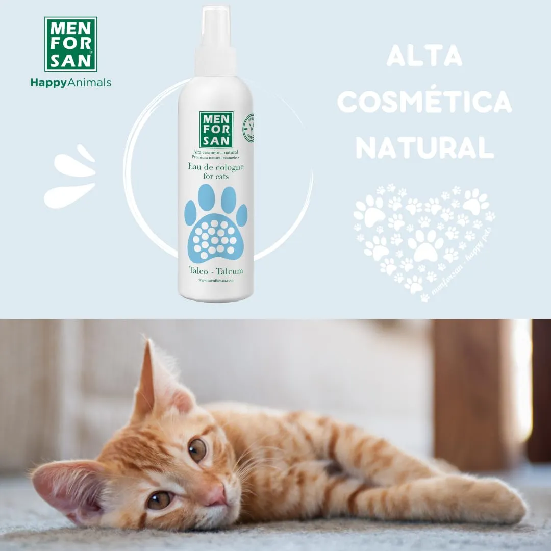 MENFORSAN Acqua di Cologne Talco per Gatti 125 Ml, Profumo Molto Piacevole, Trasparente - immagine 6