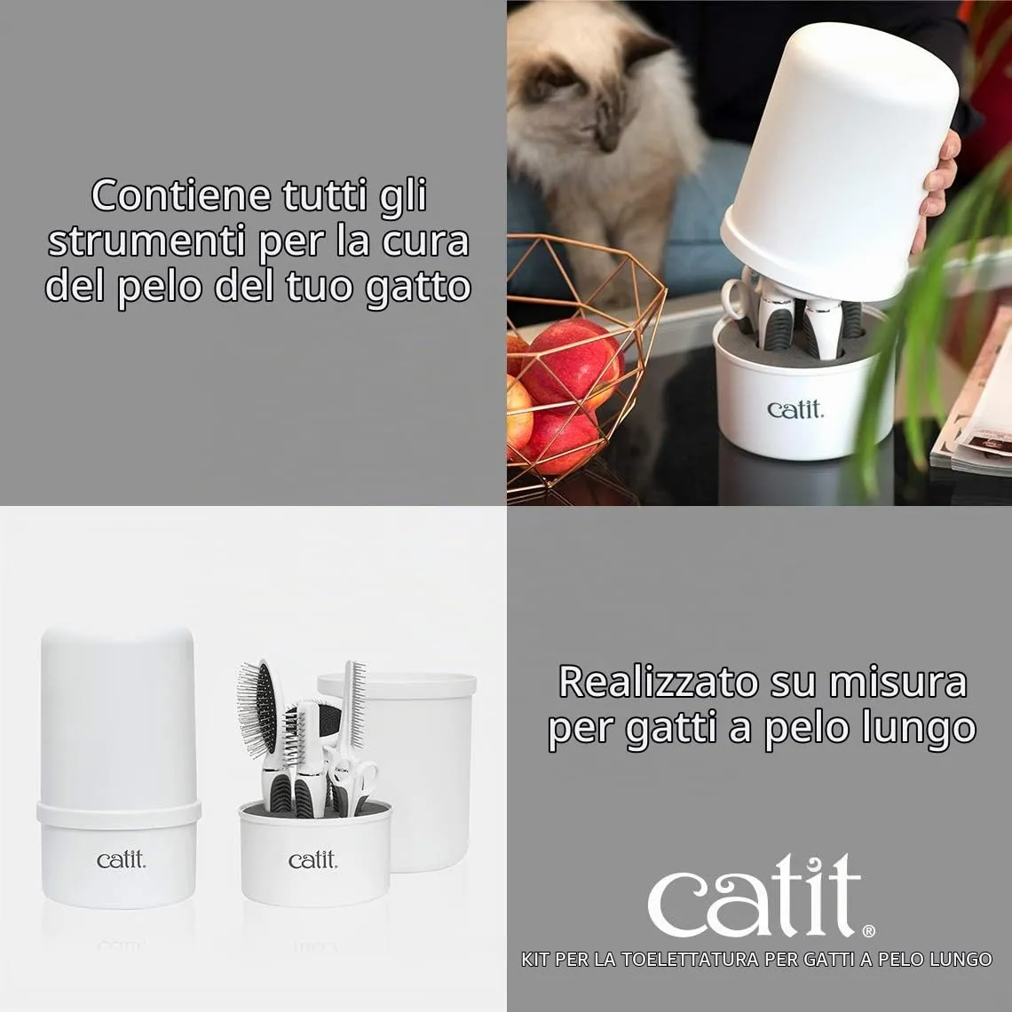 Catit Set di Spazzole per Gatti a Pelo Lungo - immagine 4