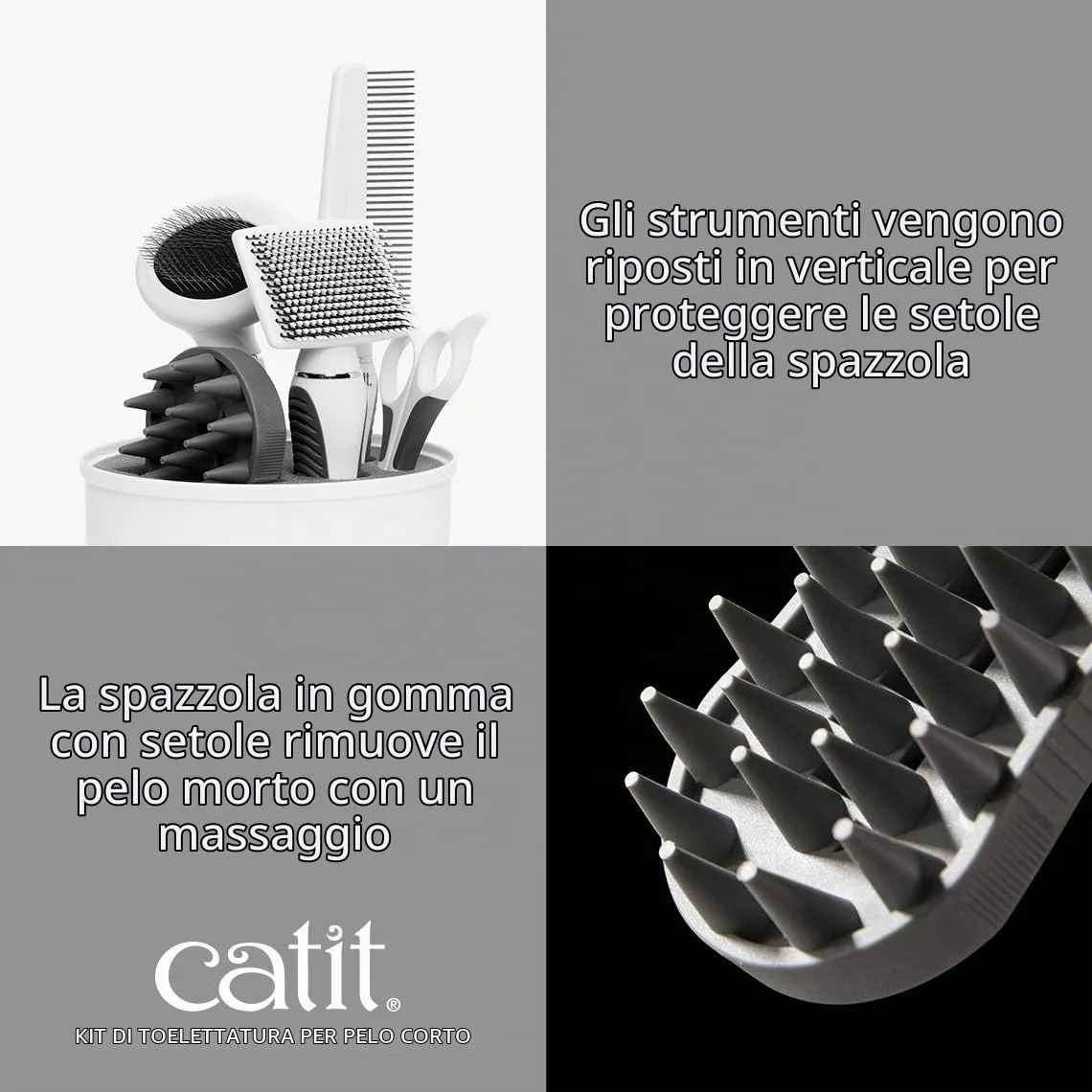 Catit Set di Spazzole per Gatti a Pelo Corto - immagine 5