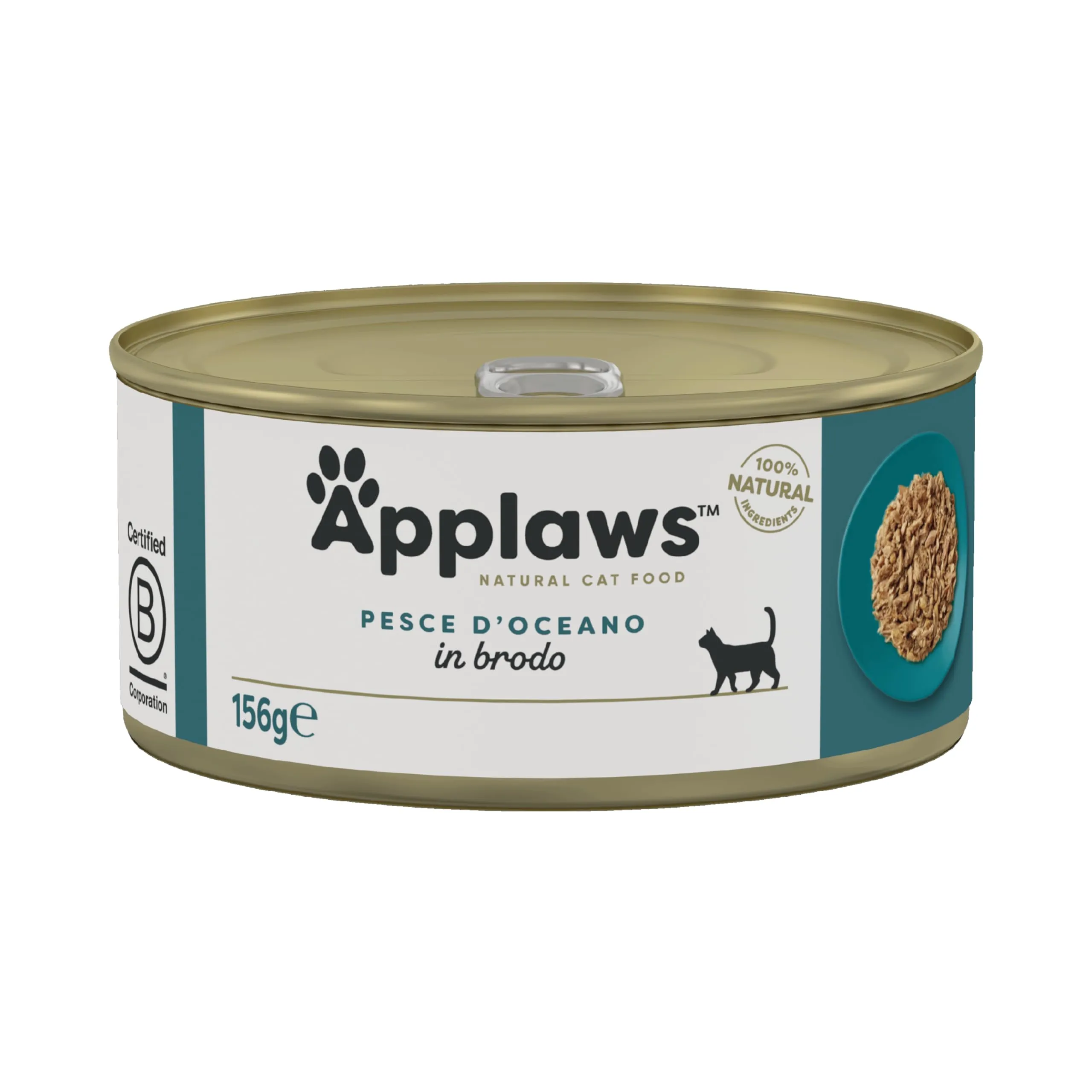 Applaws 100% Natural Cibo Umido per Gatti, Gusto Pesce Oceano - Confezione da 24 lattine da 156 g - immagine 1