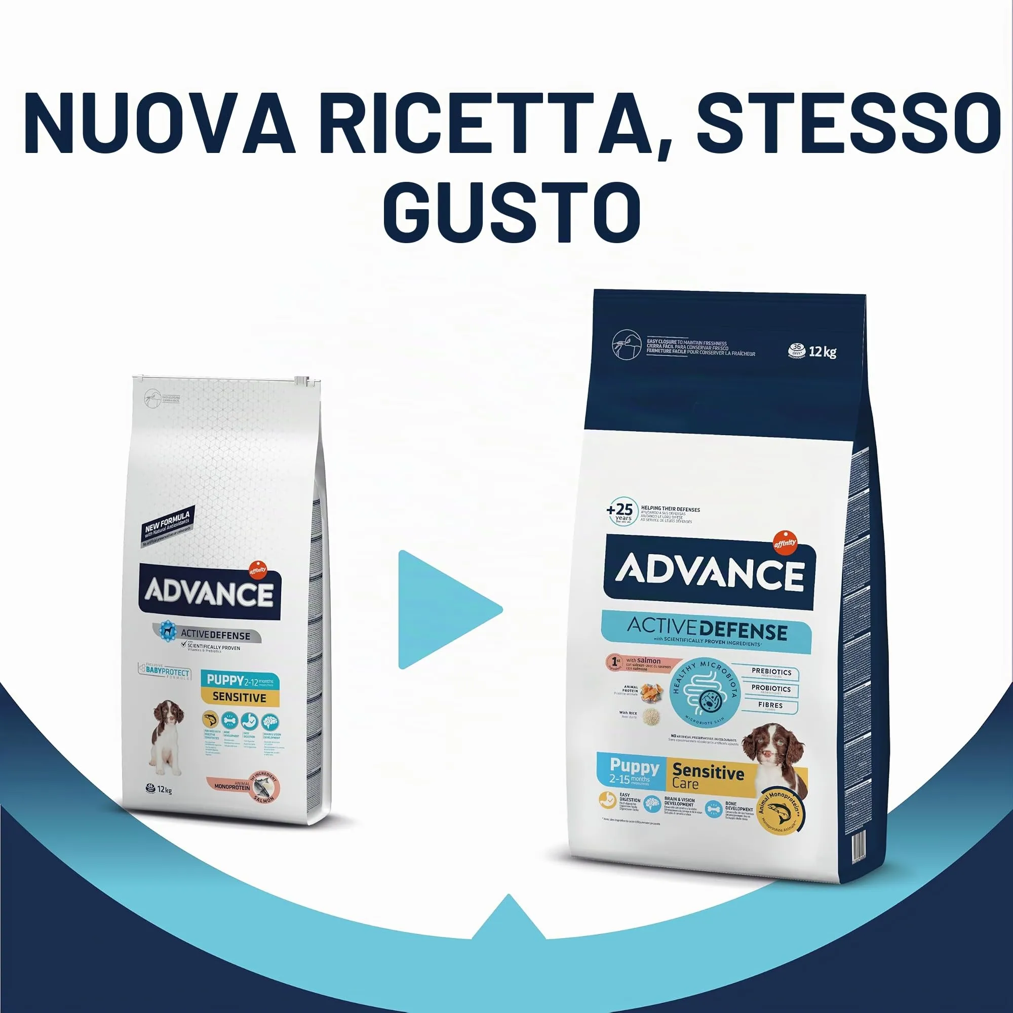 Advance Sensitive Puppy - Cibo per Cucciolo di Razza Media con Sensibilitè Digestive e Sintomi Cutanei - 12kg - immagine 10