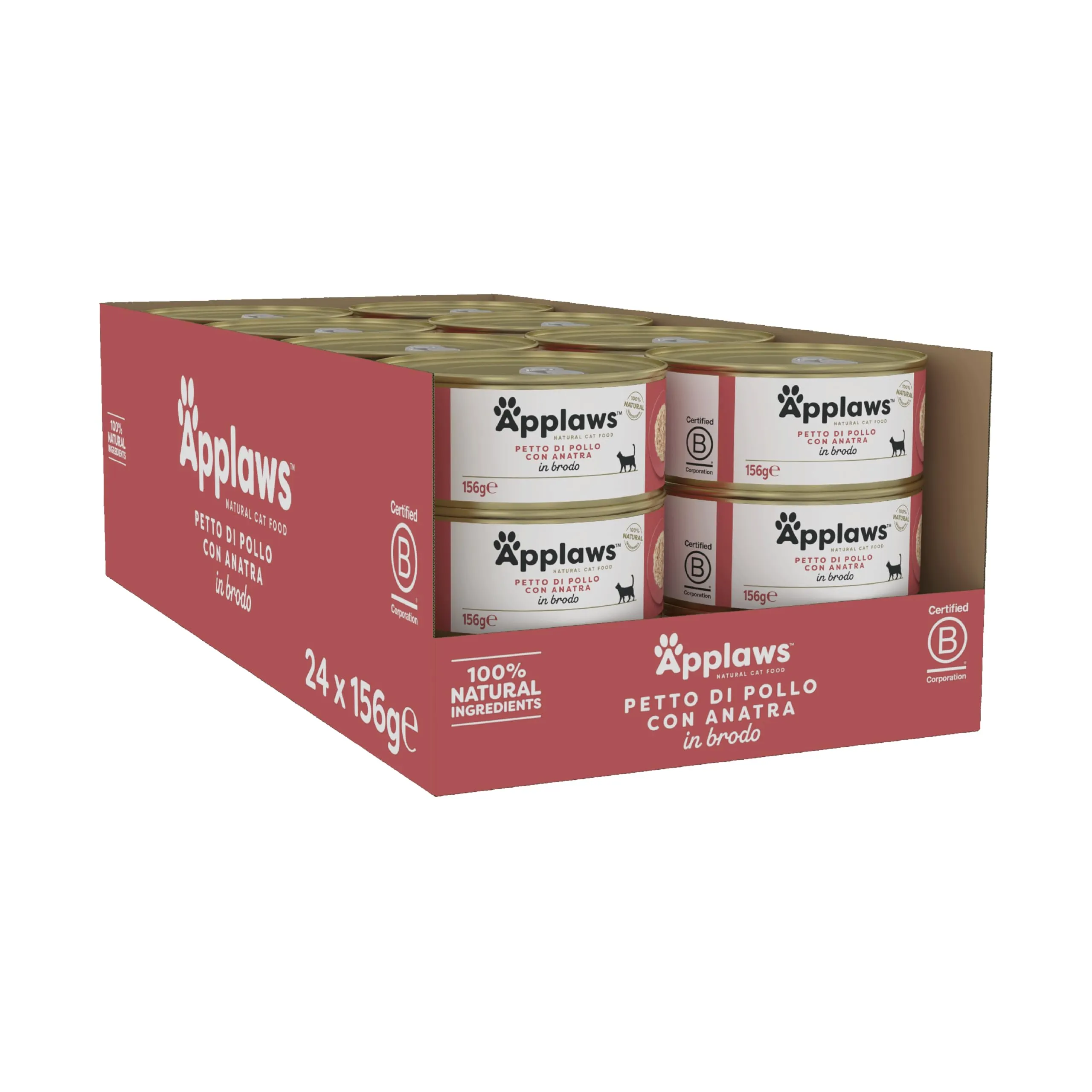Applaws 100% Natural Petto di Pollo con Anatra - Confezione da 24 lattine da 156 g - immagine 2