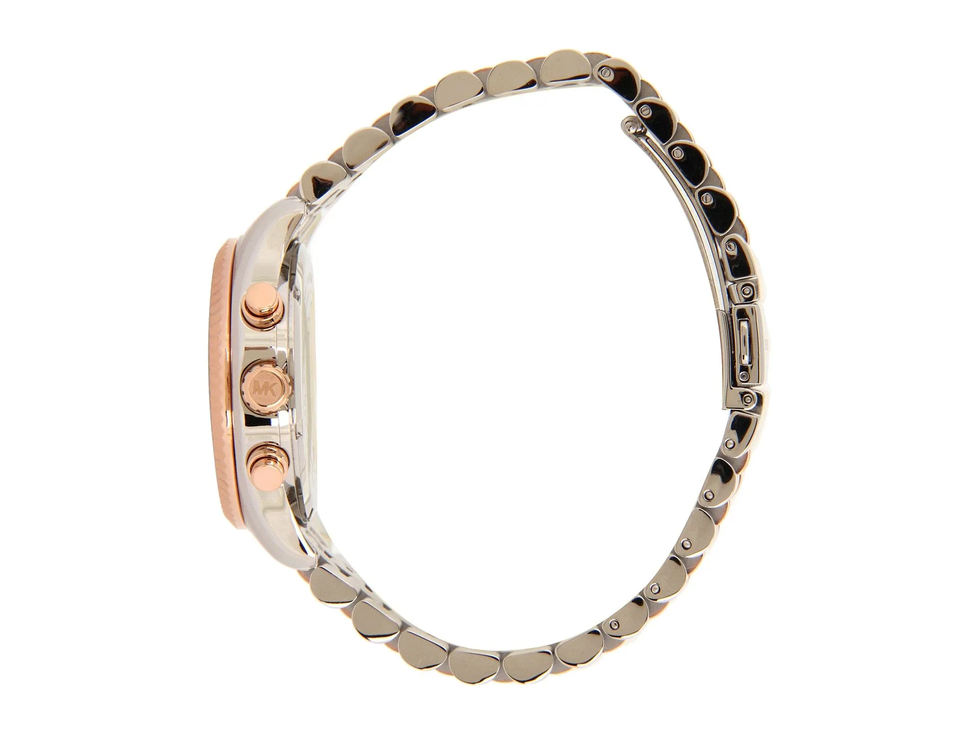 Michael Kors Lexington orologio al quarzo cronografo con cinturino in acciaio inossidabile Argento e tono oro per donna MK5735 - immagine 2