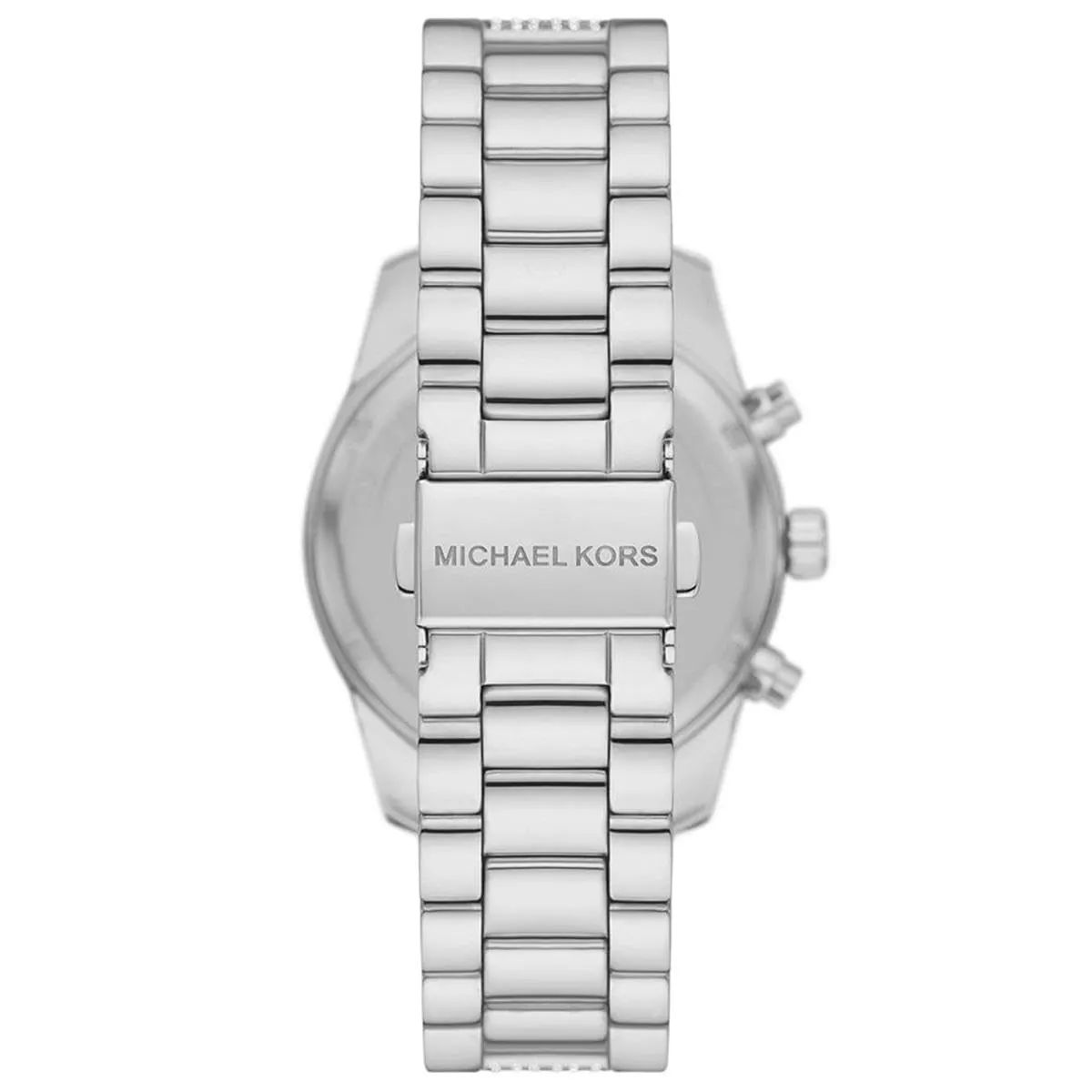 Michael Kors Orologio Lexington da donna, movimento cronografo al quarzo con cinturino in acciaio inossidabile, 38 mm, Tono argento - immagine 3