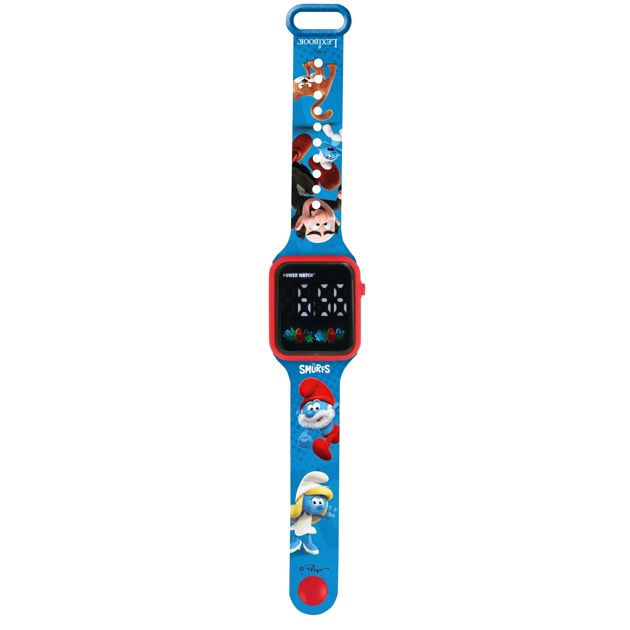 Lexibook, I Puffi, Orologio digitale, display 12 o 24 ore, Blu/Rosso, DMW060SF - immagine 2