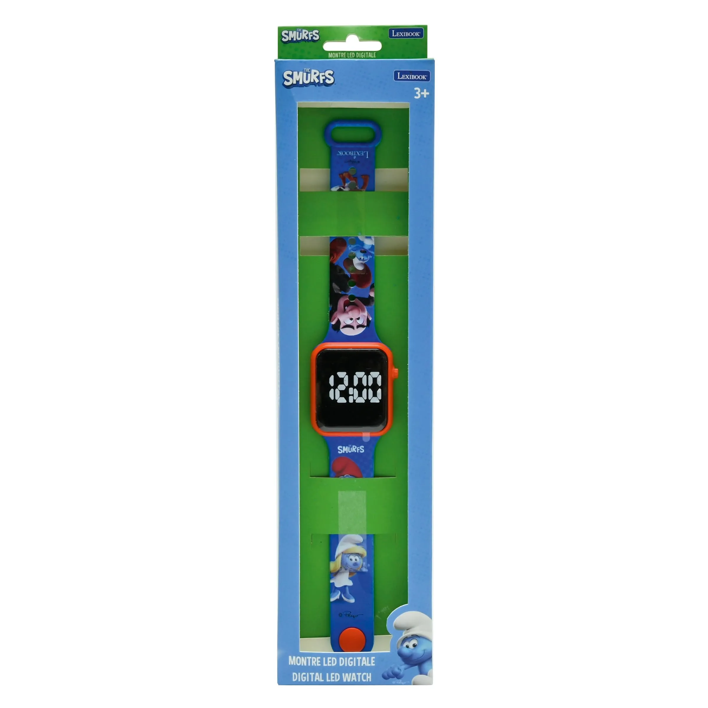 Lexibook, I Puffi, Orologio digitale, display 12 o 24 ore, Blu/Rosso, DMW060SF - immagine 7